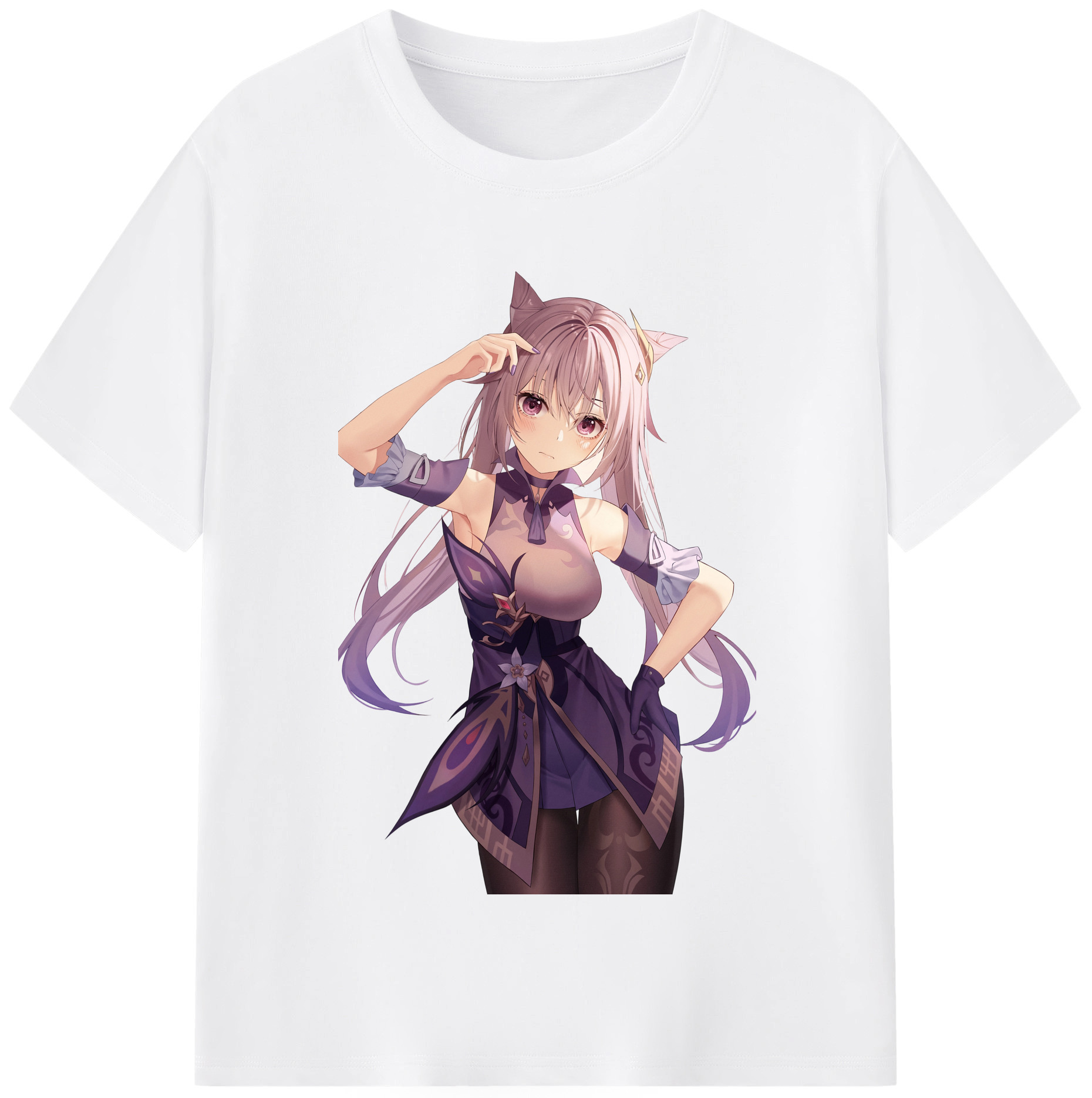 げんし神 刻晴 こくせい genshin Kokusei 綿100％半袖Tシャツ（フロントプリント）