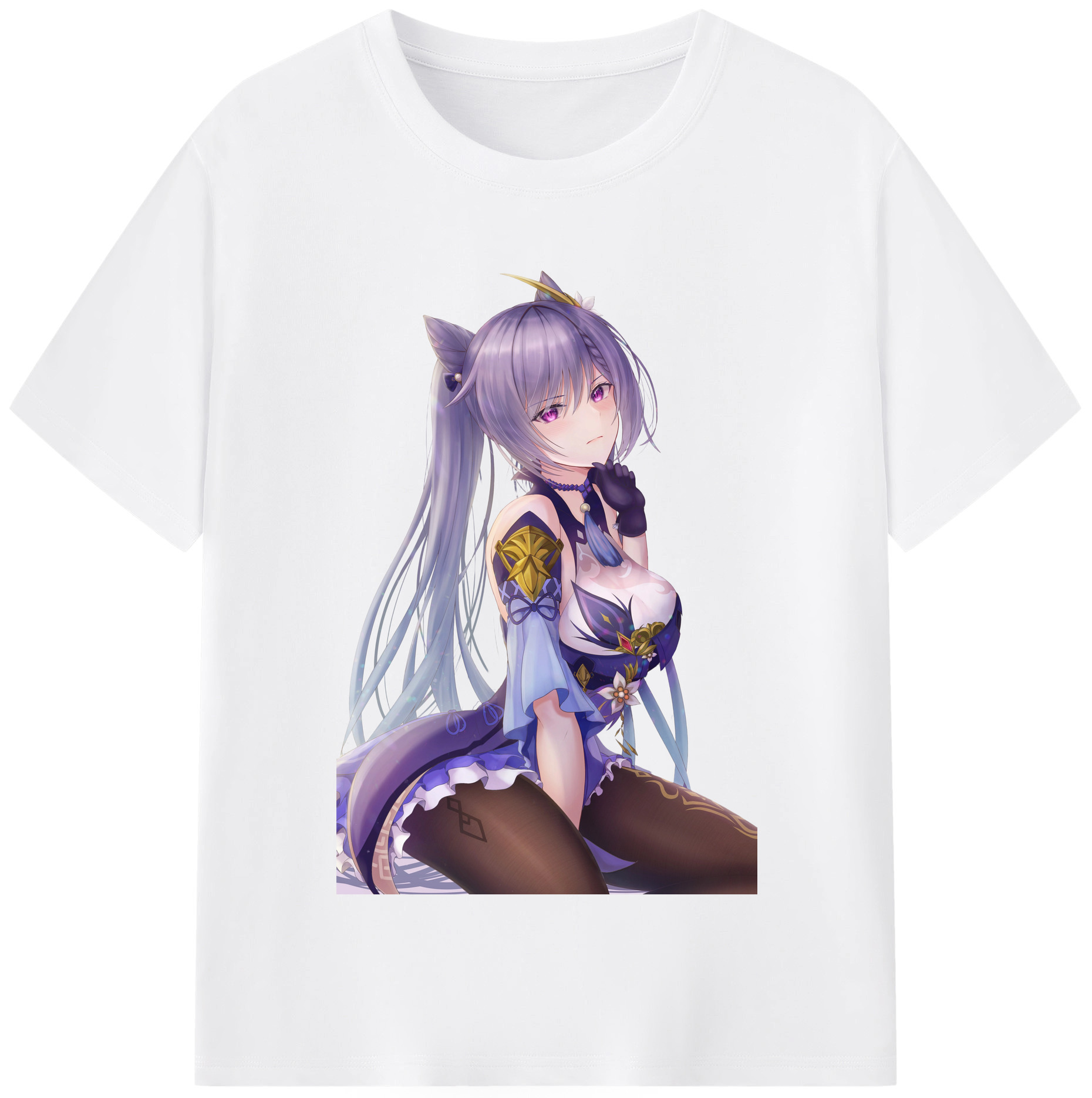 げんし神 刻晴 こくせい genshin Kokusei 綿100％半袖Tシャツ（フロントプリント）