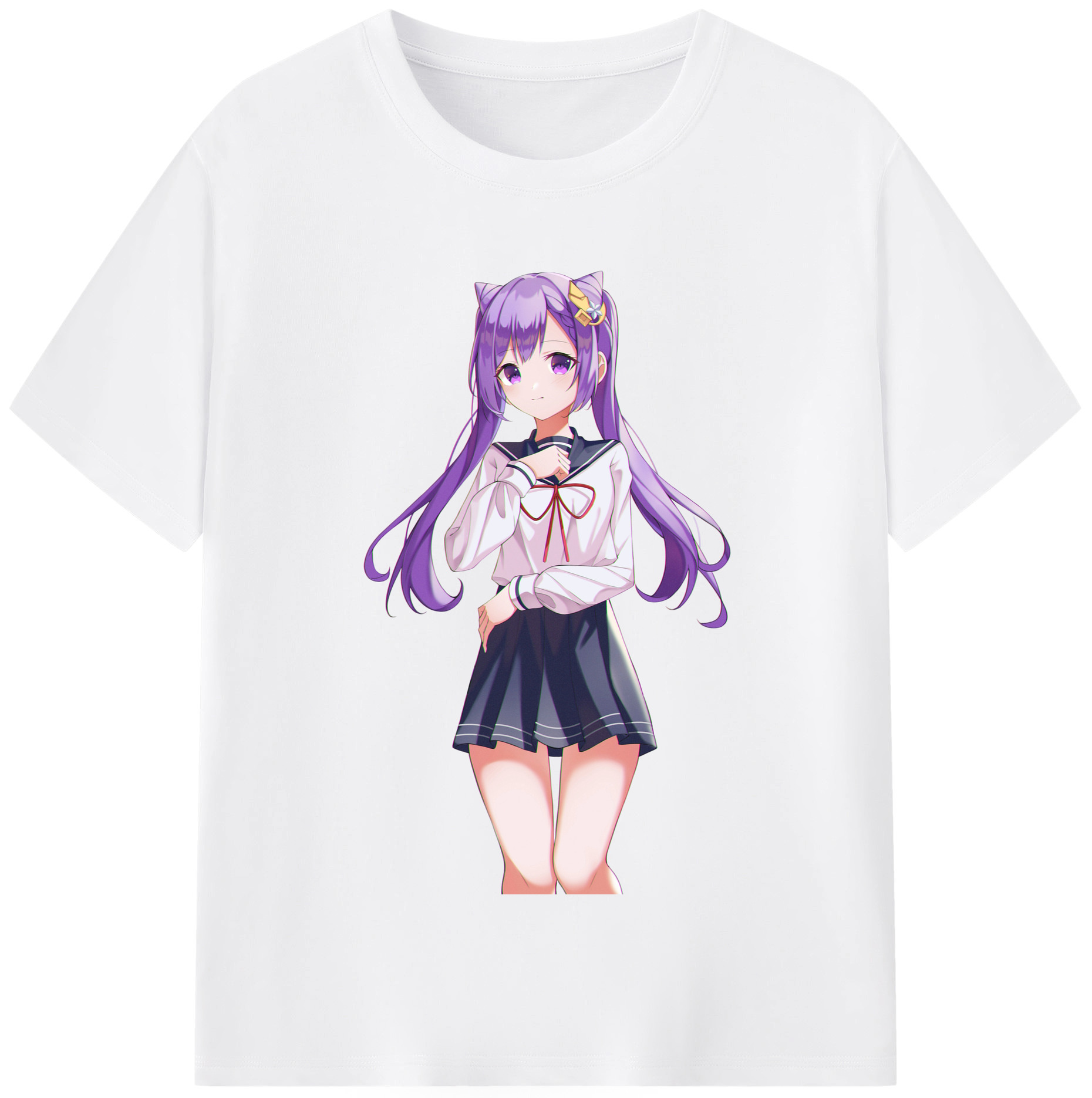 げんし神 刻晴 こくせい genshin Kokusei 綿100％半袖Tシャツ（フロントプリント）