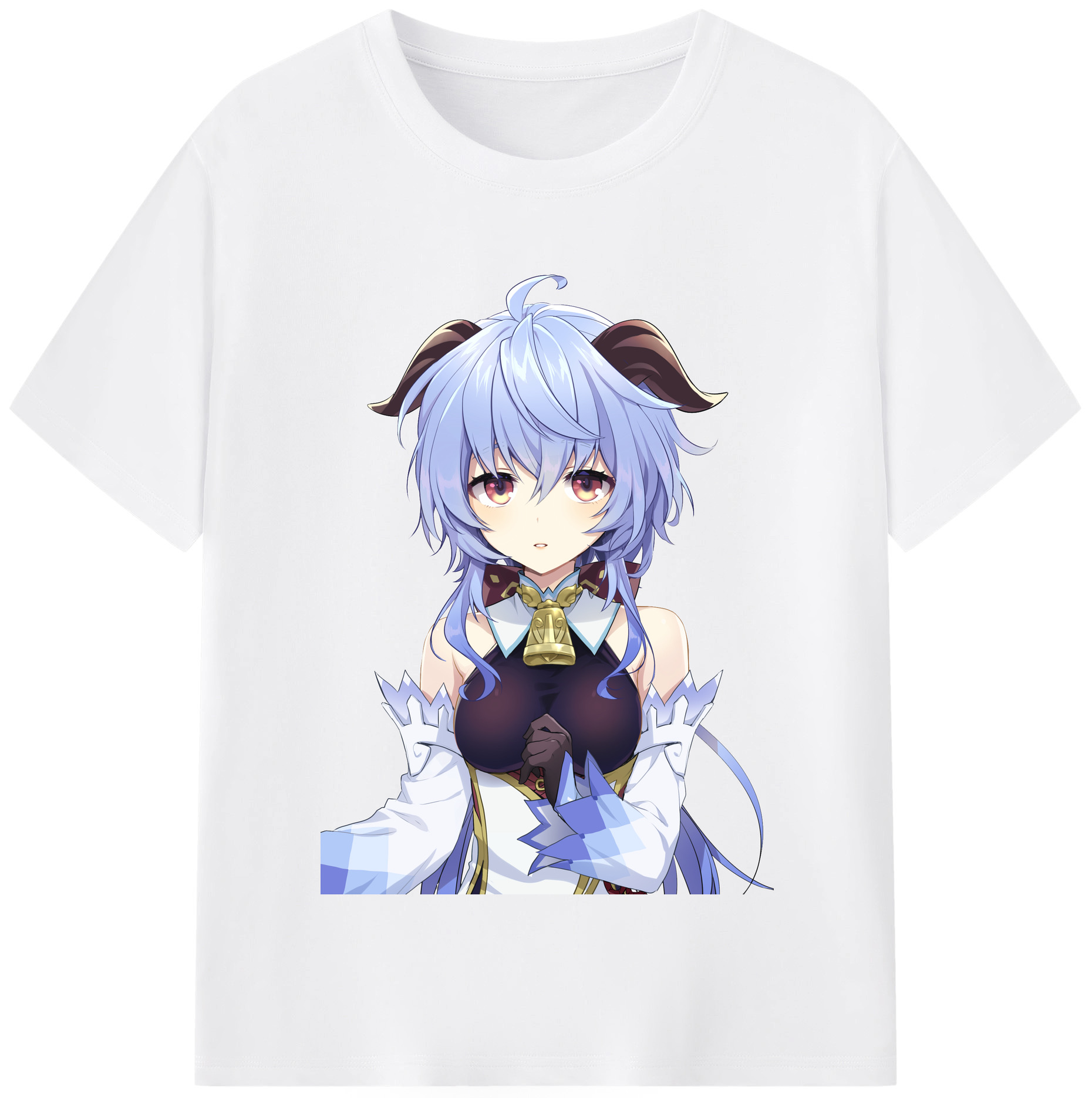 げんし神 甘雨 かんう genshin Ganyu 綿100％半袖Tシャツ（フロントプリント）