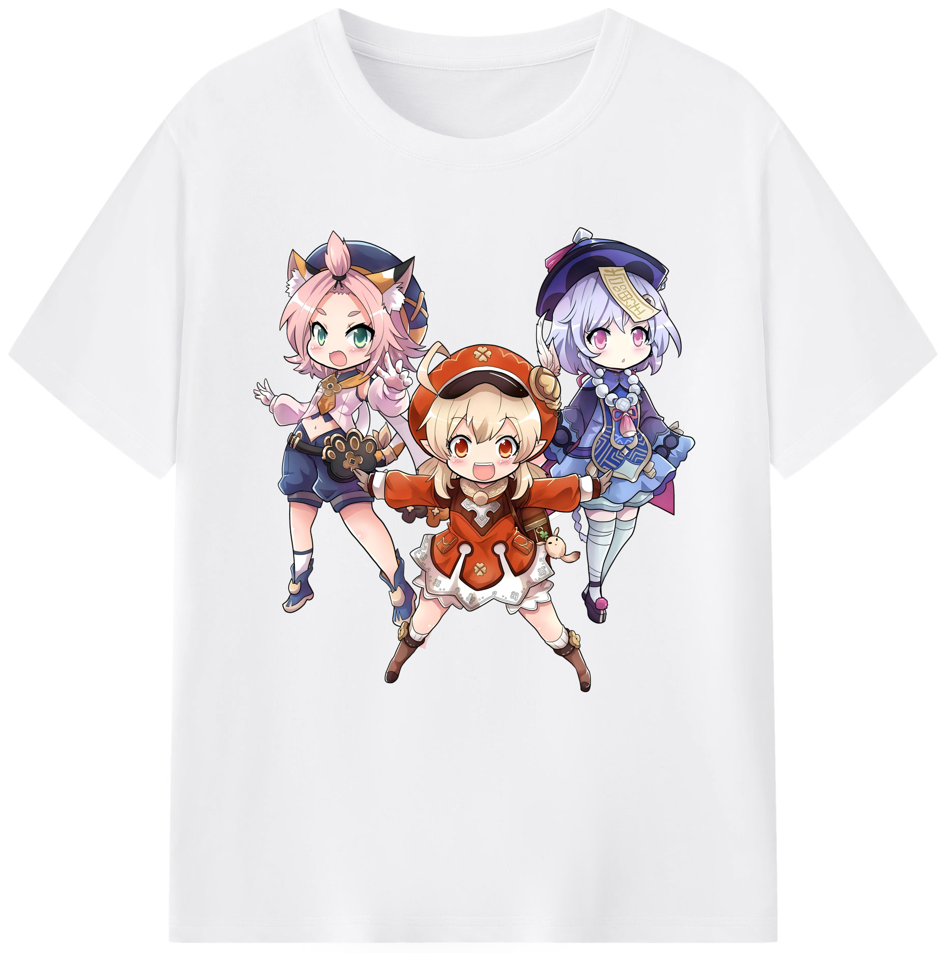 げんし神 七七 なな  genshin Nana 綿100％半袖Tシャツ（フロントプリント）