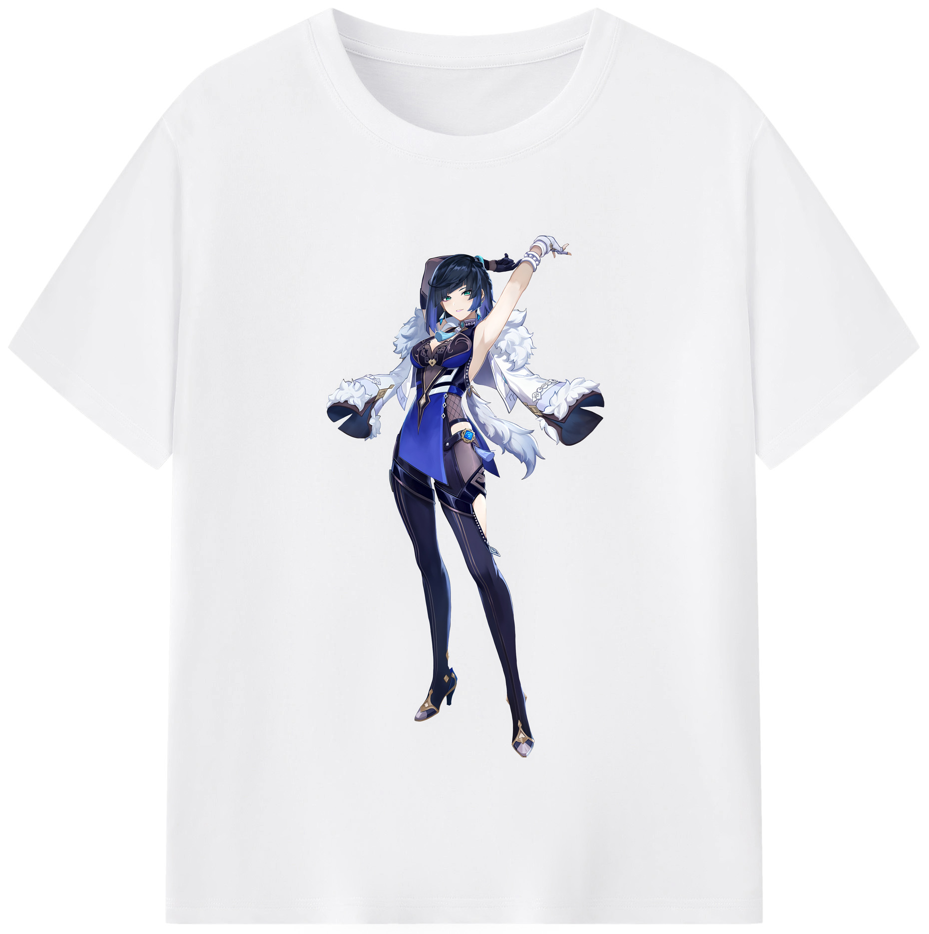 げんし神 夜兰 やらん genshin Yaran 綿100％半袖Tシャツ（フロントプリント）