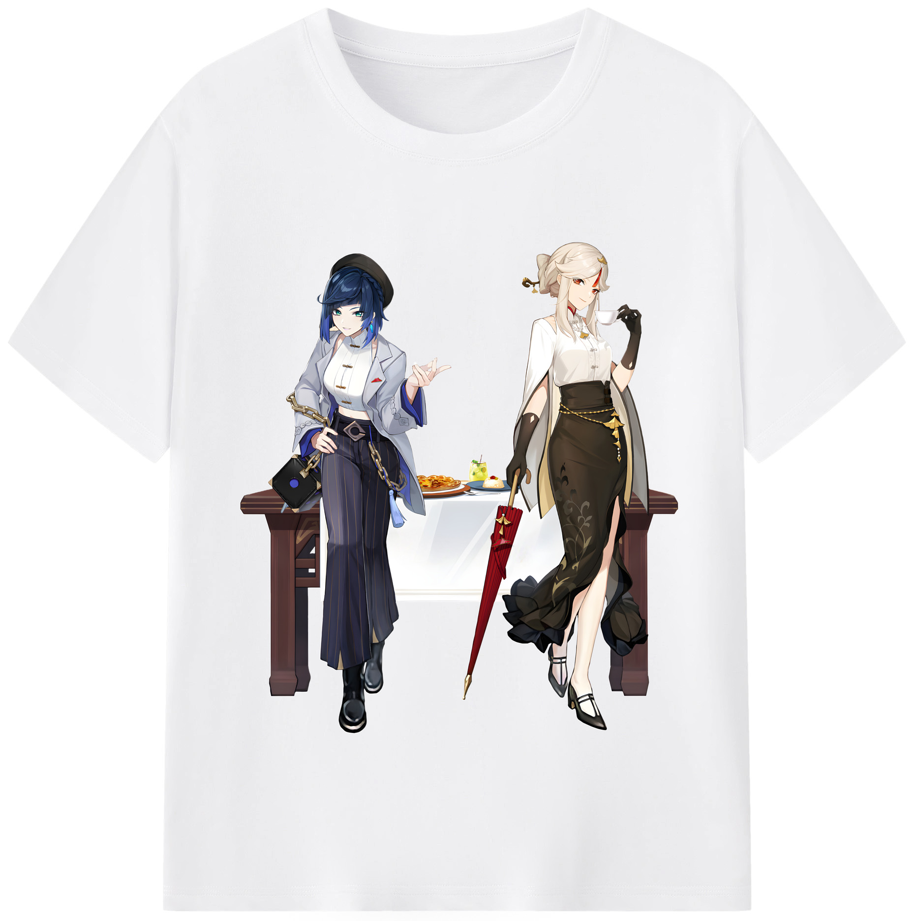 げんし神 夜兰 やらん genshin Yaran 綿100％半袖Tシャツ（フロントプリント）