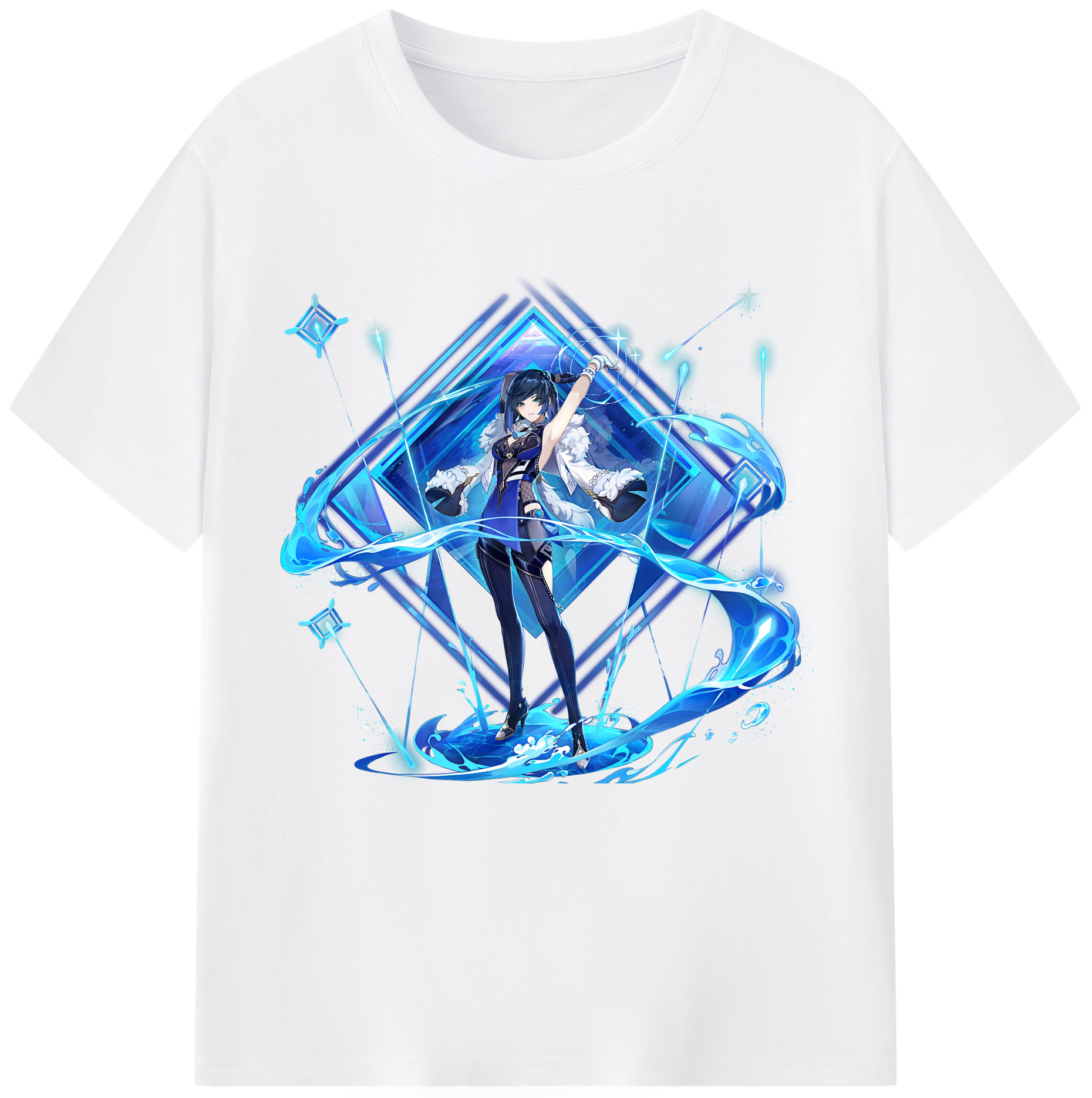 げんし神 夜兰 やらん genshin Yaran 綿100％半袖Tシャツ（フロントプリント）