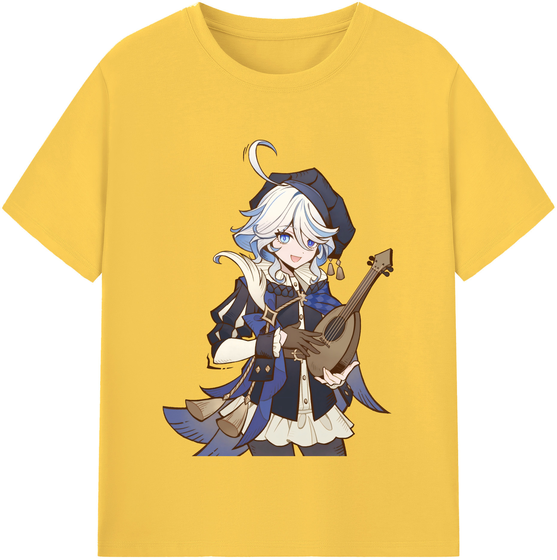 げんし神 フリーナ genshin Furina 綿100％半袖Tシャツ（フロントプリント）