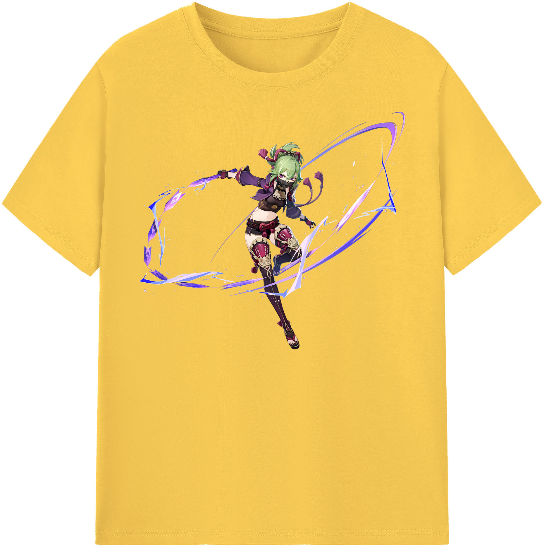 げんし神  久岐忍 くき しのぶ genshin Kuki Shinobu 綿100％半袖Tシャツ（フロントプリント）