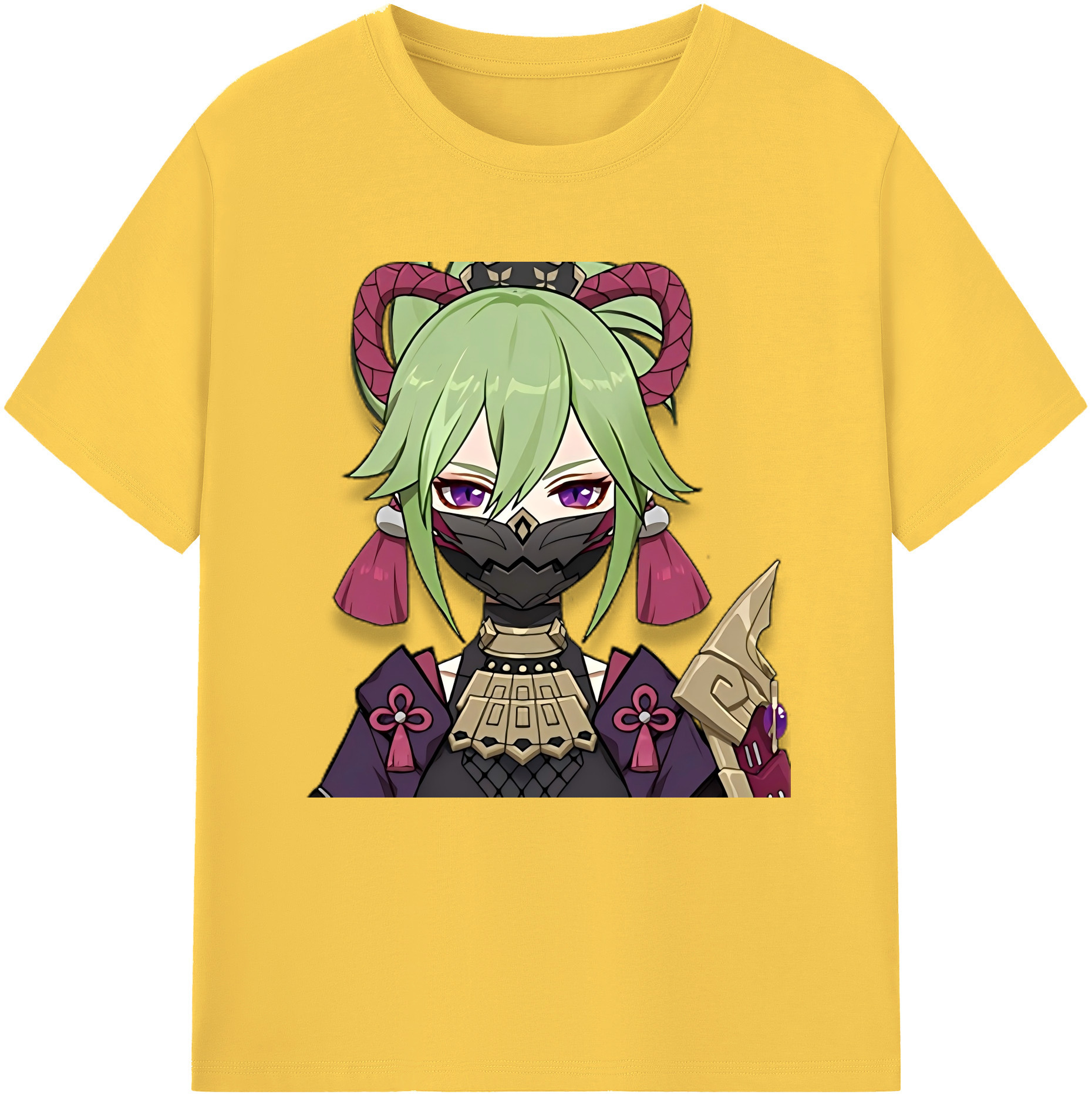 げんし神  久岐忍 くき しのぶ genshin Kuki Shinobu 綿100％半袖Tシャツ（フロントプリント）