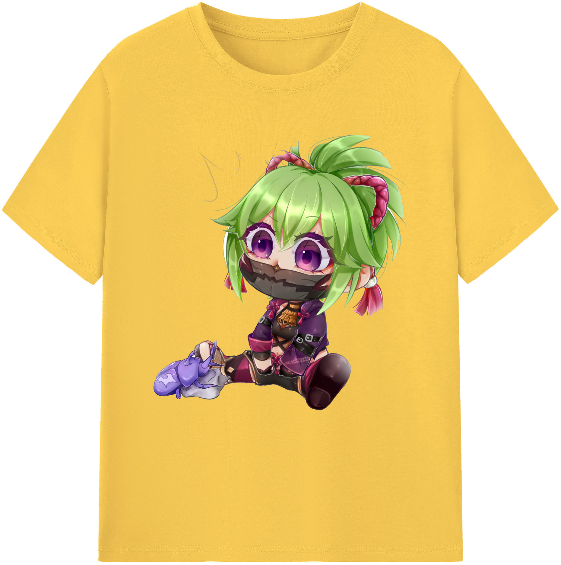 げんし神  久岐忍 くき しのぶ genshin Kuki Shinobu 綿100％半袖Tシャツ（フロントプリント）
