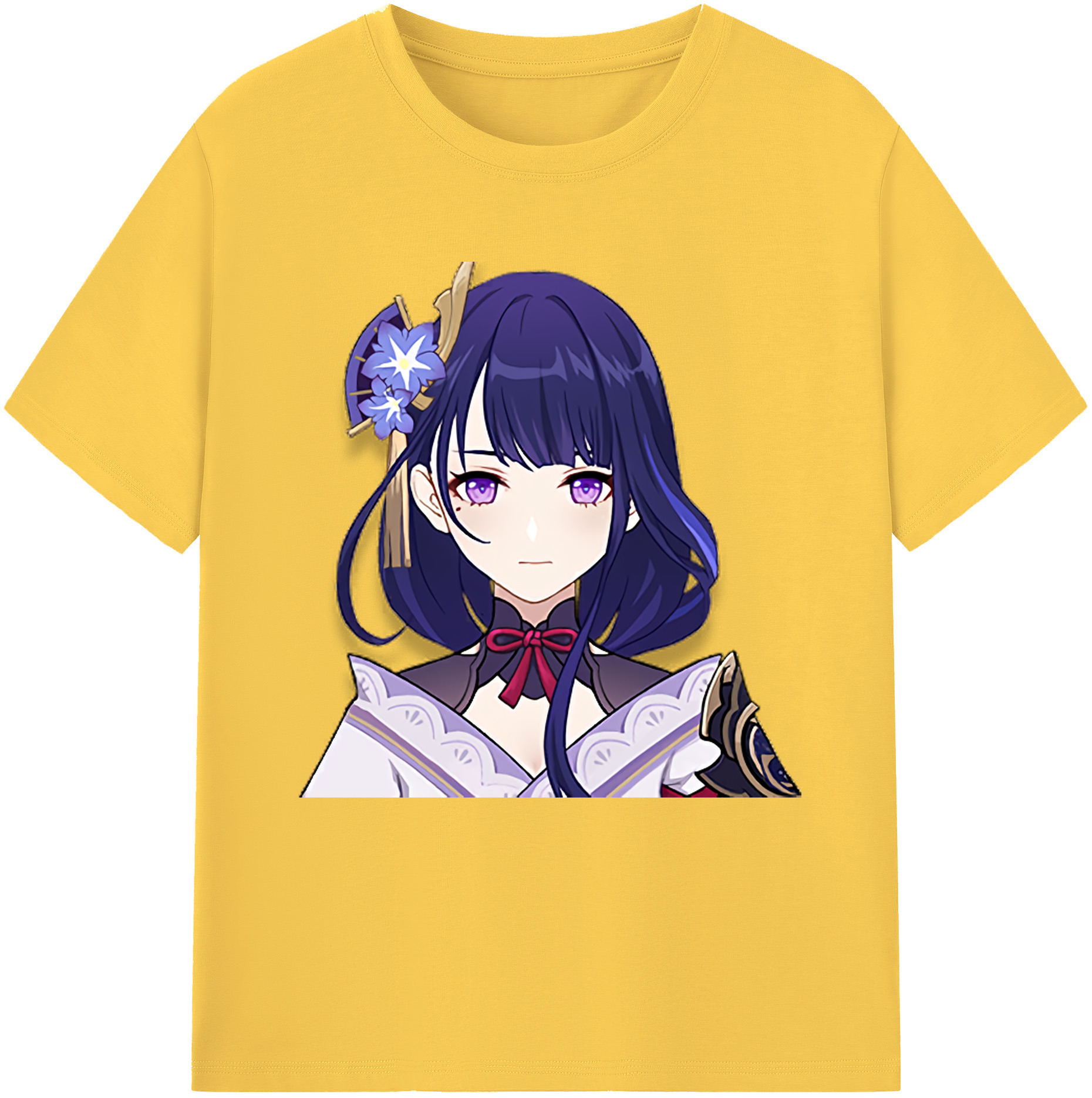 げんし神 雷電将軍 らいでんしょうぐん genshin Raiden Shogun 綿100％半袖Tシャツ（フロントプリント）