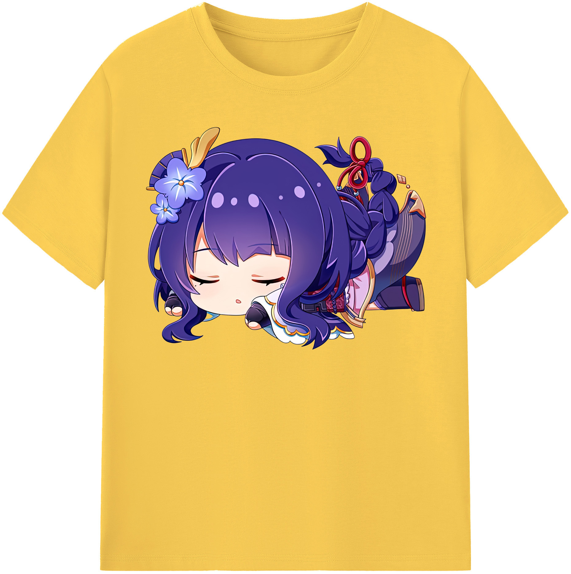 げんし神 雷電将軍 らいでんしょうぐん genshin Raiden Shogun 綿100％半袖Tシャツ（フロントプリント）