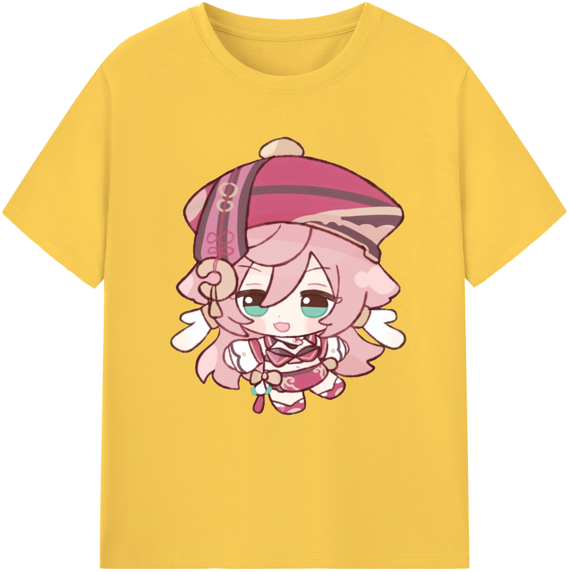 げんし神 ヤンフェイ genshin Yanfei 綿100％半袖Tシャツ（フロントプリント）