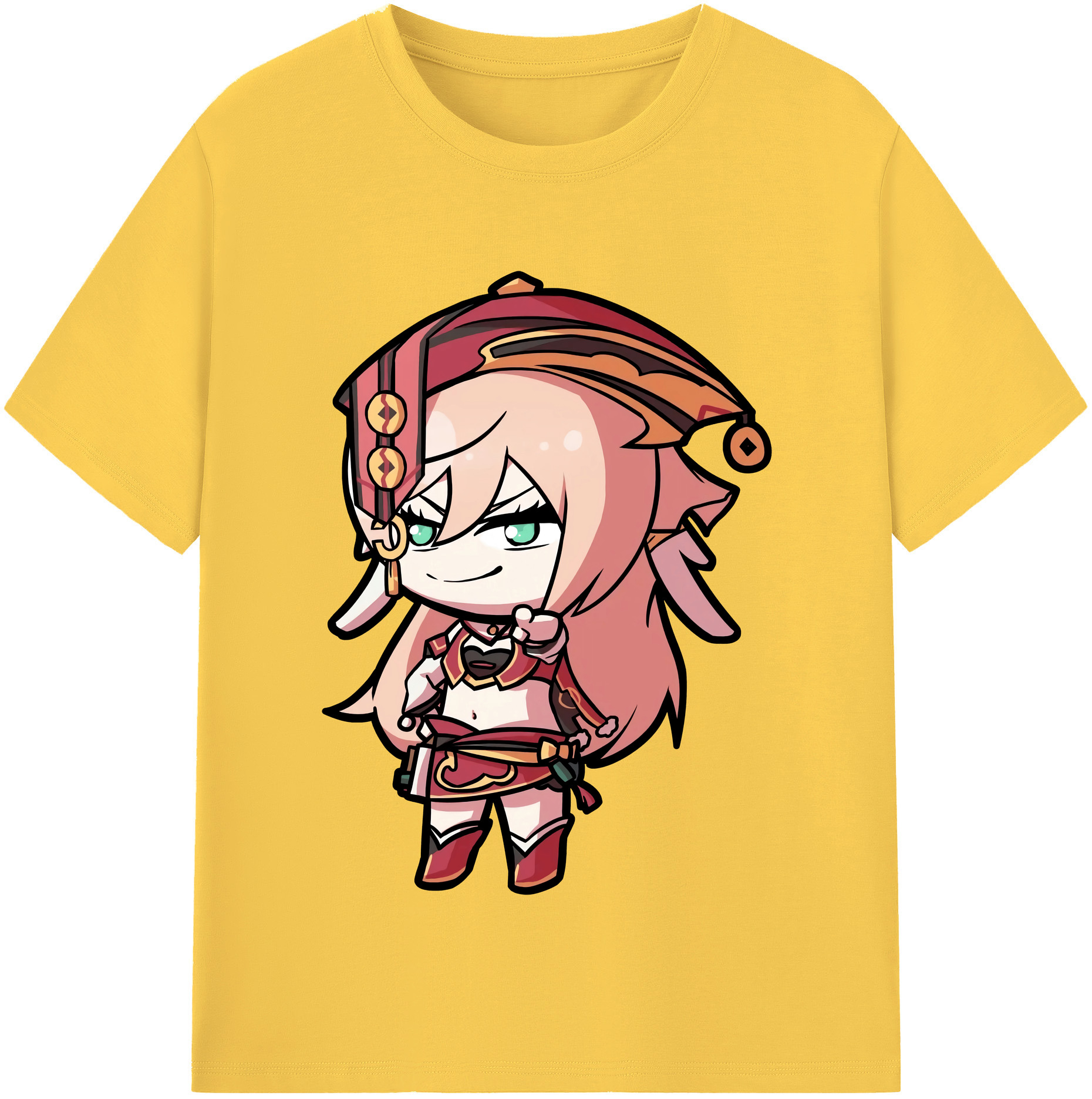 げんし神 ヤンフェイ genshin Yanfei 綿100％半袖Tシャツ（フロントプリント）