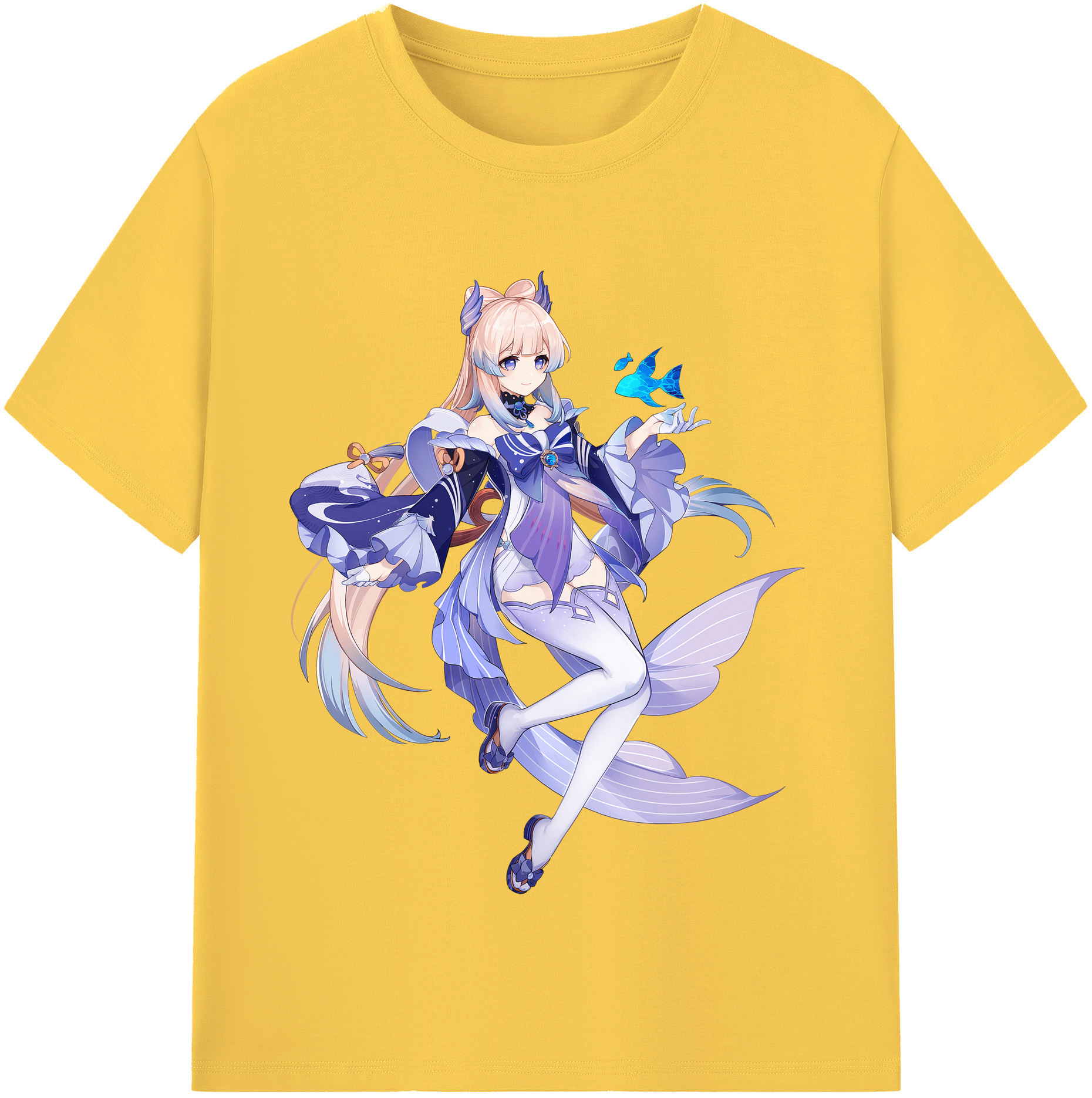 げんし神 珊瑚宮心海 サンゴノミヤ・ココミ genshin Sangonomiya Kokomi 綿100％半袖Tシャツ（フロントプリント）