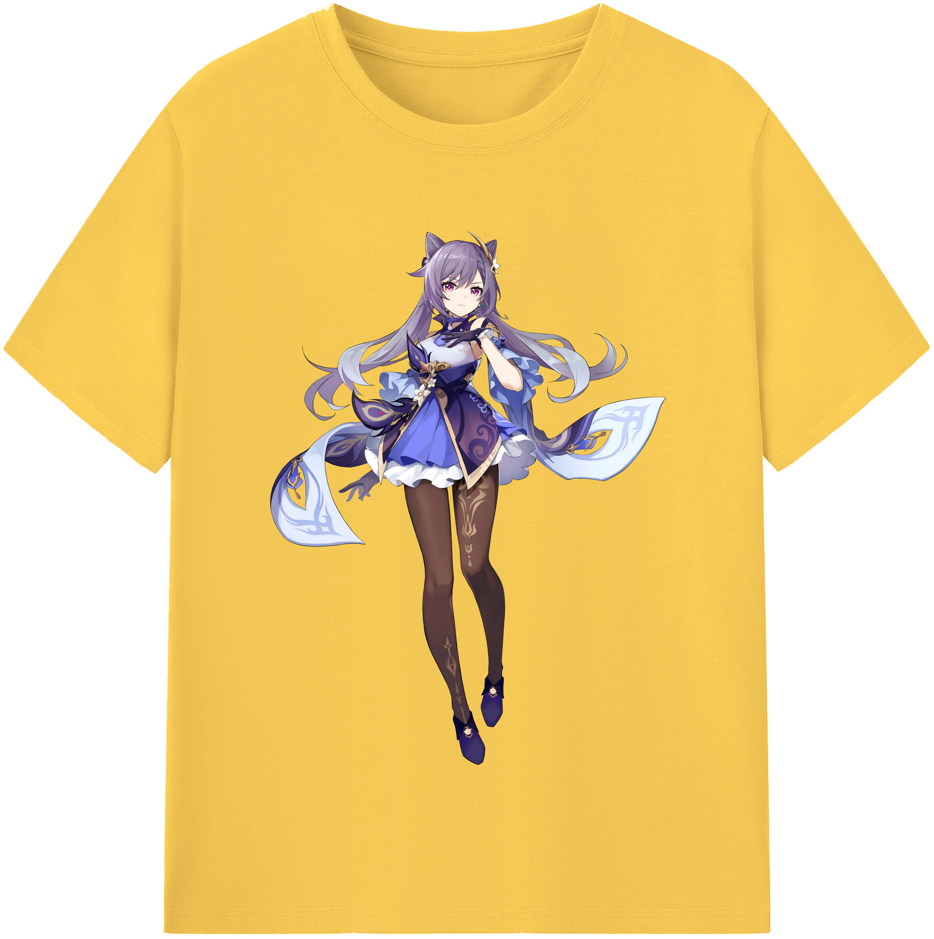げんし神 刻晴 こくせい genshin Kokusei 綿100％半袖Tシャツ（フロントプリント）