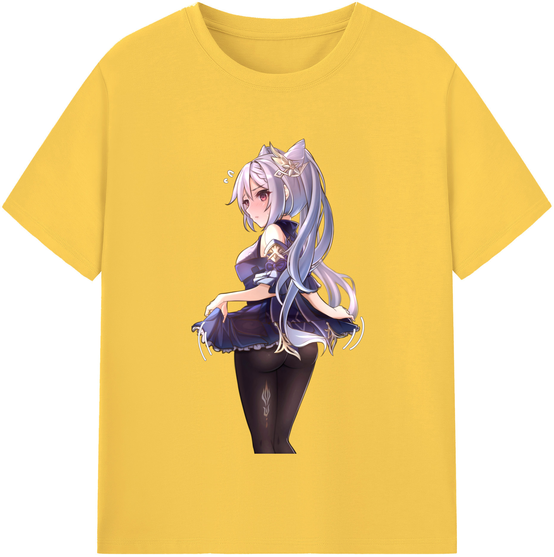 げんし神 刻晴 こくせい genshin Kokusei 綿100％半袖Tシャツ（フロントプリント）