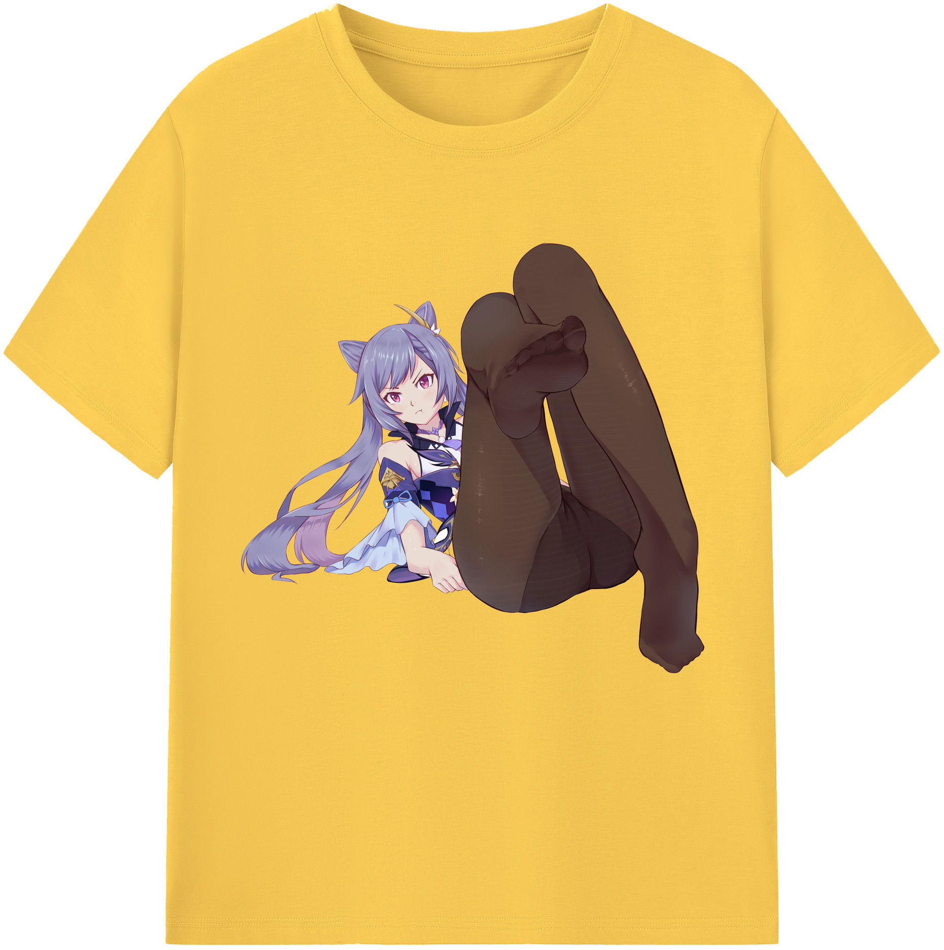 げんし神 刻晴 こくせい genshin Kokusei 綿100％半袖Tシャツ（フロントプリント）