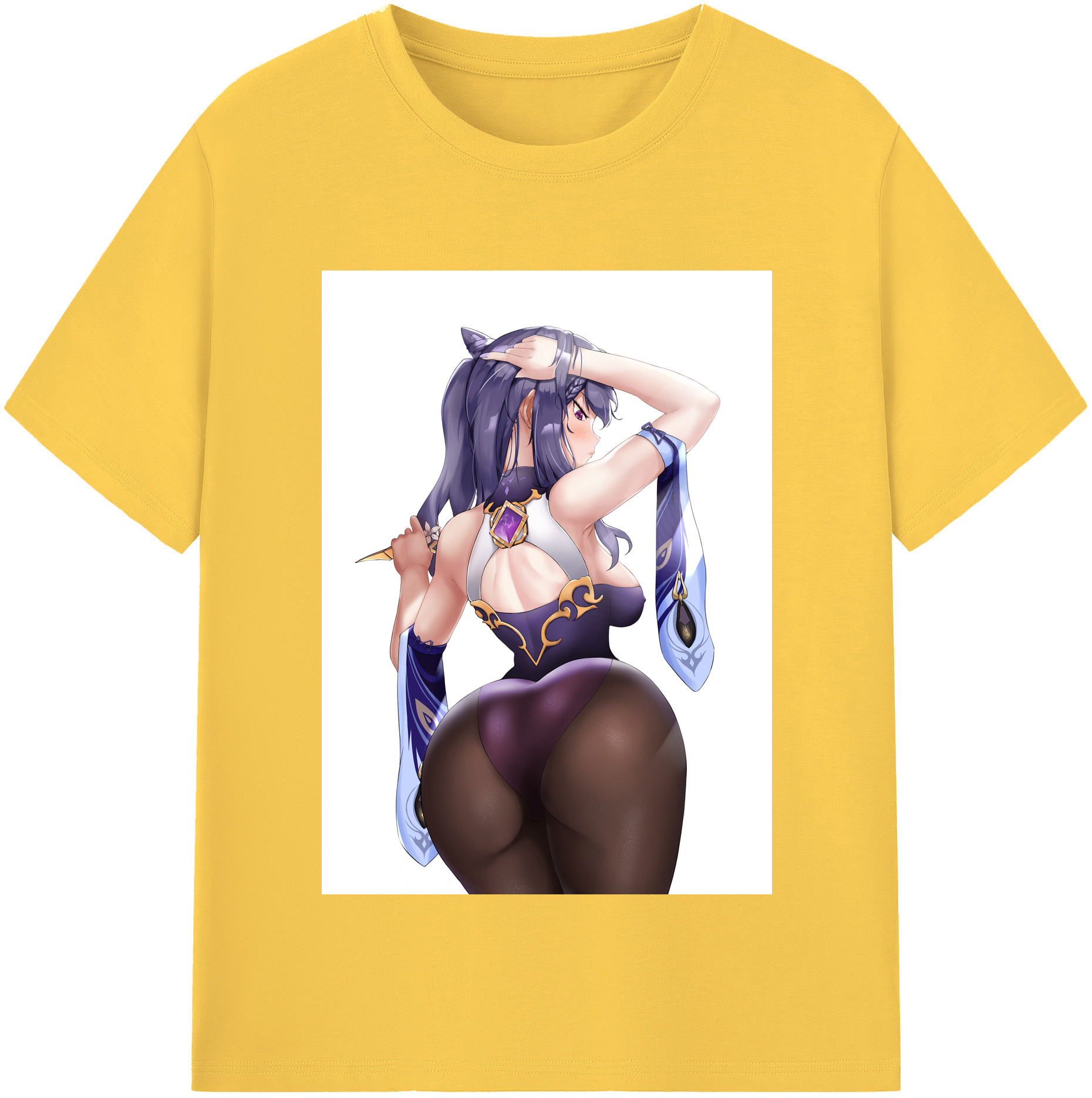 げんし神 刻晴 こくせい genshin Kokusei 綿100％半袖Tシャツ（フロントプリント）