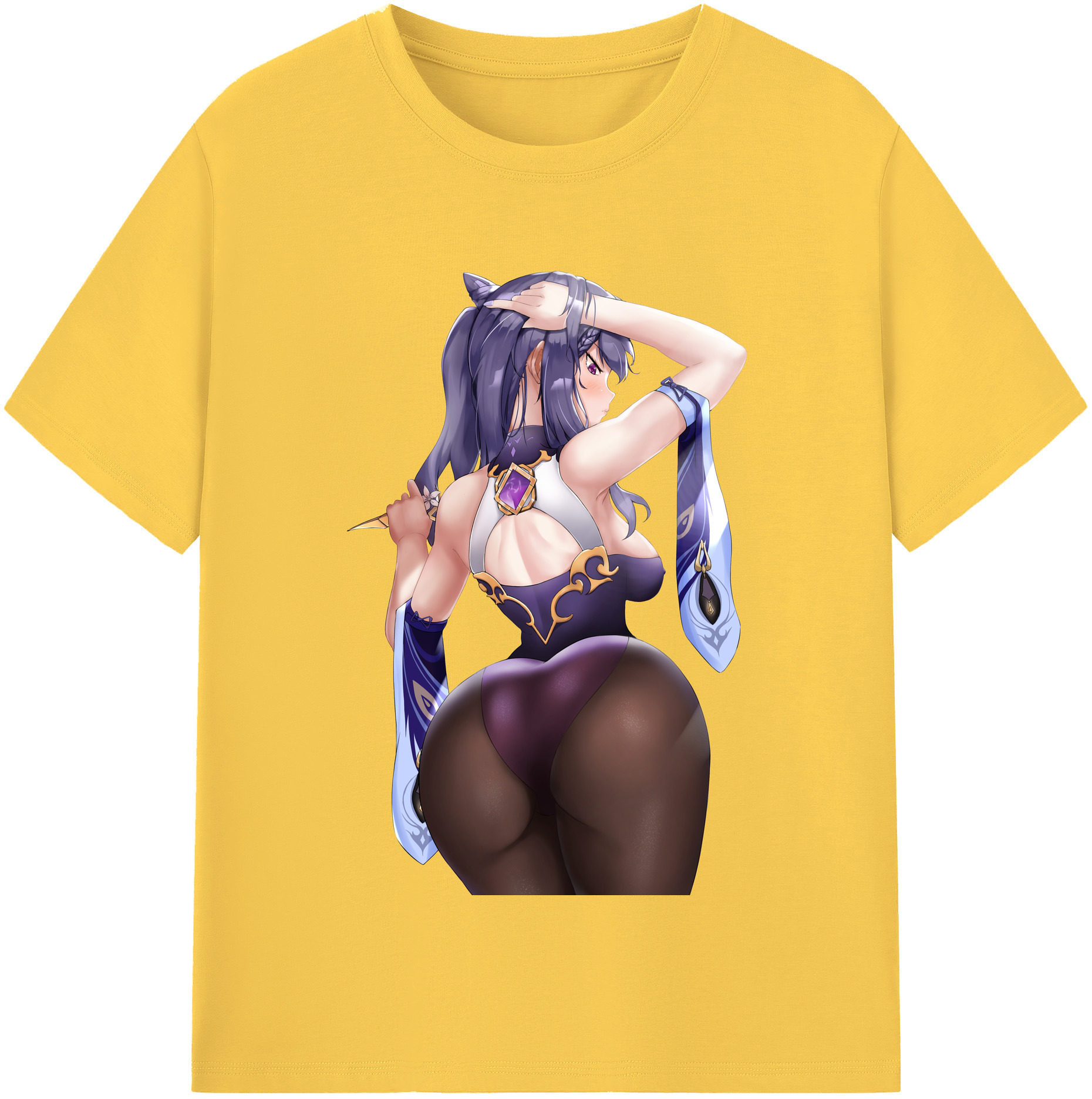げんし神 刻晴 こくせい genshin Kokusei 綿100％半袖Tシャツ（フロントプリント）