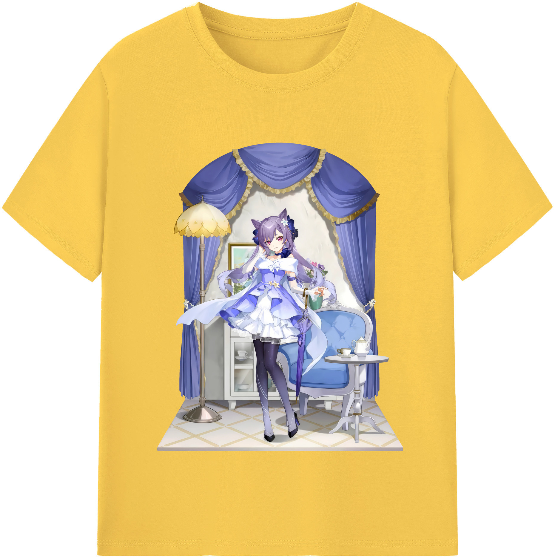 げんし神 刻晴 こくせい genshin Kokusei 綿100％半袖Tシャツ（フロントプリント）