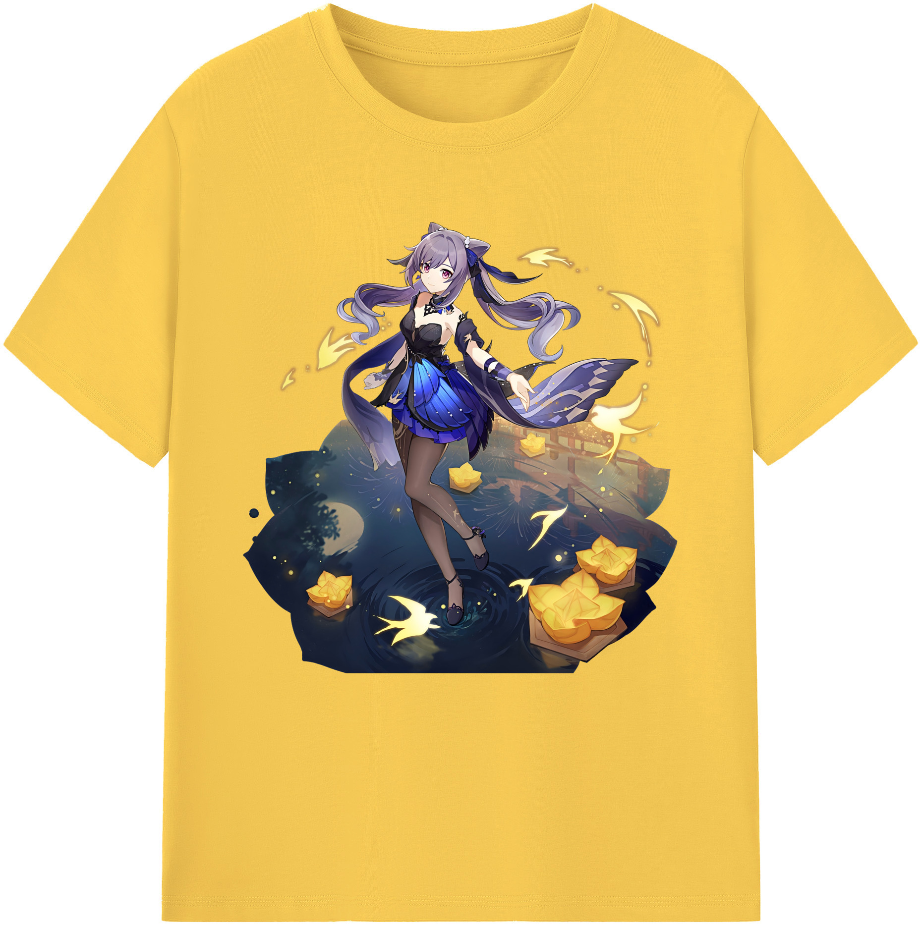 げんし神 刻晴 こくせい genshin Kokusei 綿100％半袖Tシャツ（フロントプリント）