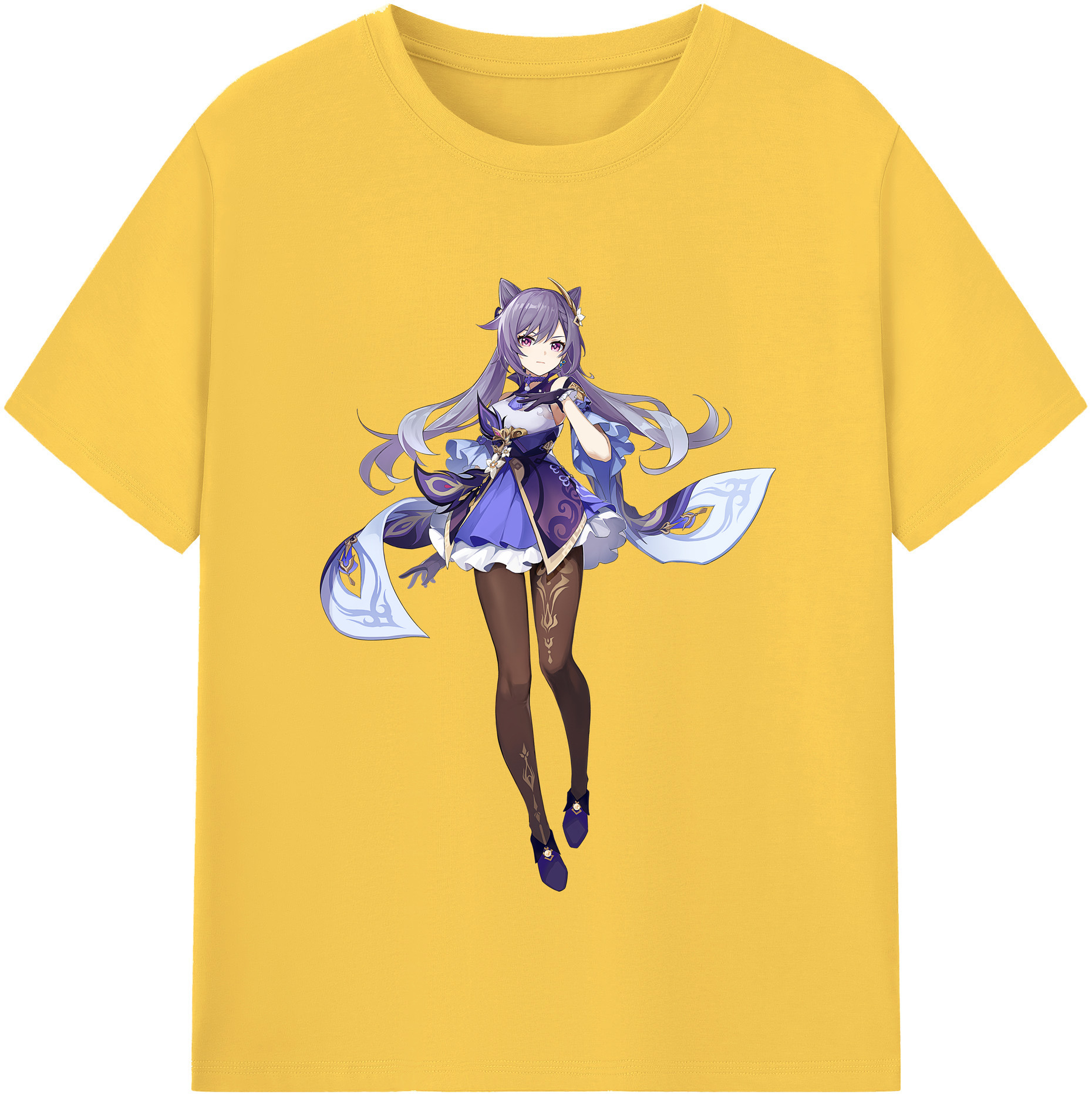 げんし神 刻晴 こくせい genshin Kokusei 綿100％半袖Tシャツ（フロントプリント）