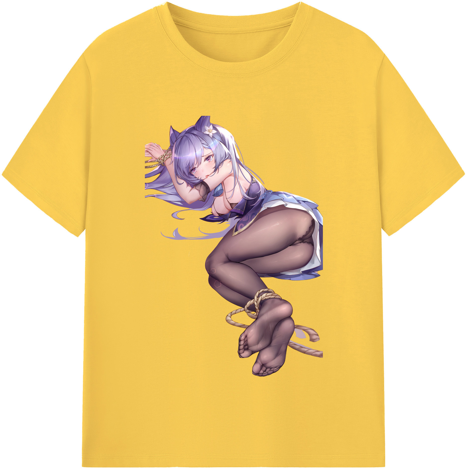 げんし神 刻晴 こくせい genshin Kokusei 綿100％半袖Tシャツ（フロントプリント）