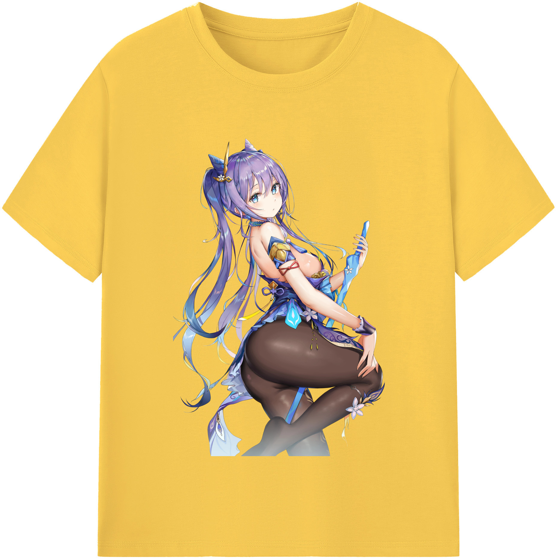 げんし神 刻晴 こくせい genshin Kokusei 綿100％半袖Tシャツ（フロントプリント）
