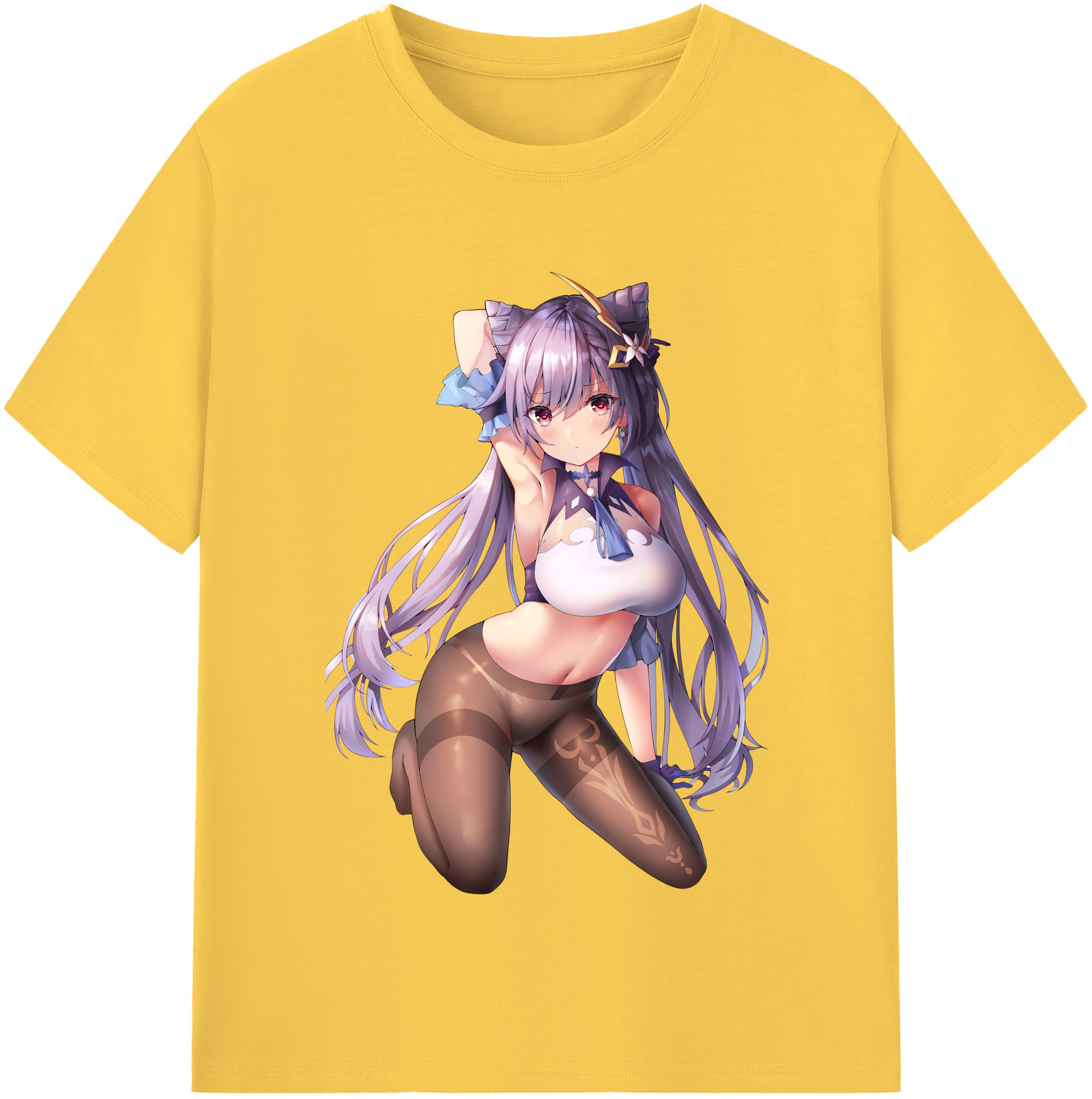 げんし神 刻晴 こくせい genshin Kokusei 綿100％半袖Tシャツ（フロントプリント）