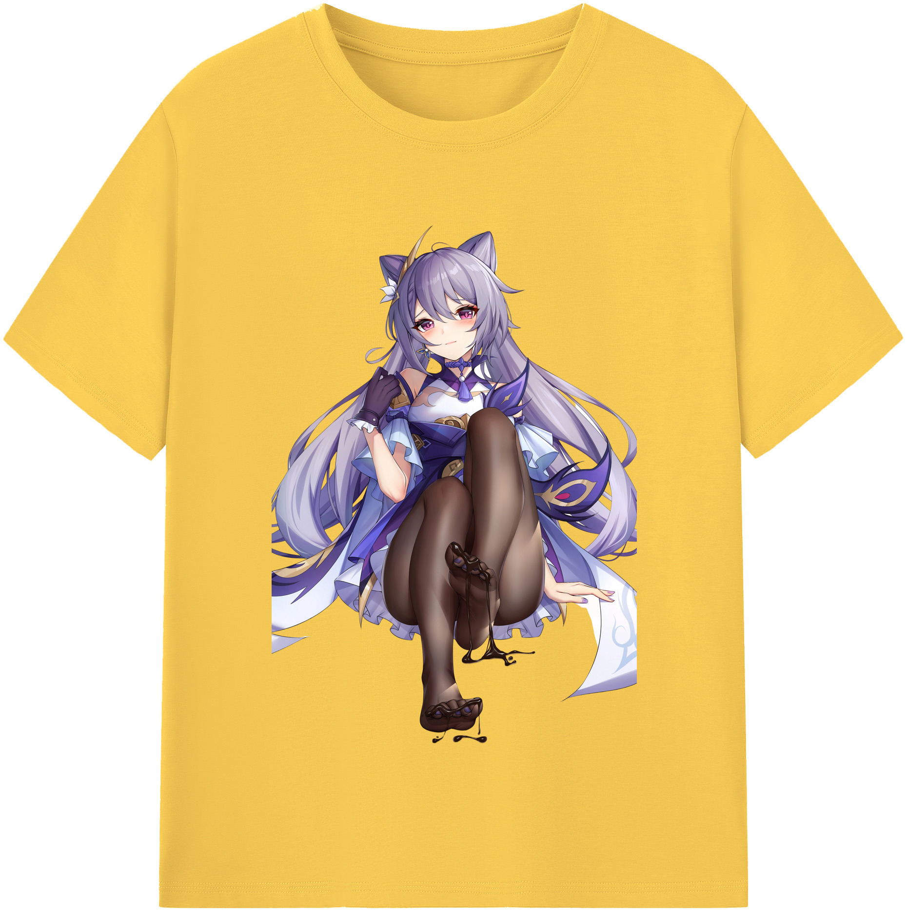 げんし神 刻晴 こくせい genshin Kokusei 綿100％半袖Tシャツ（フロントプリント）