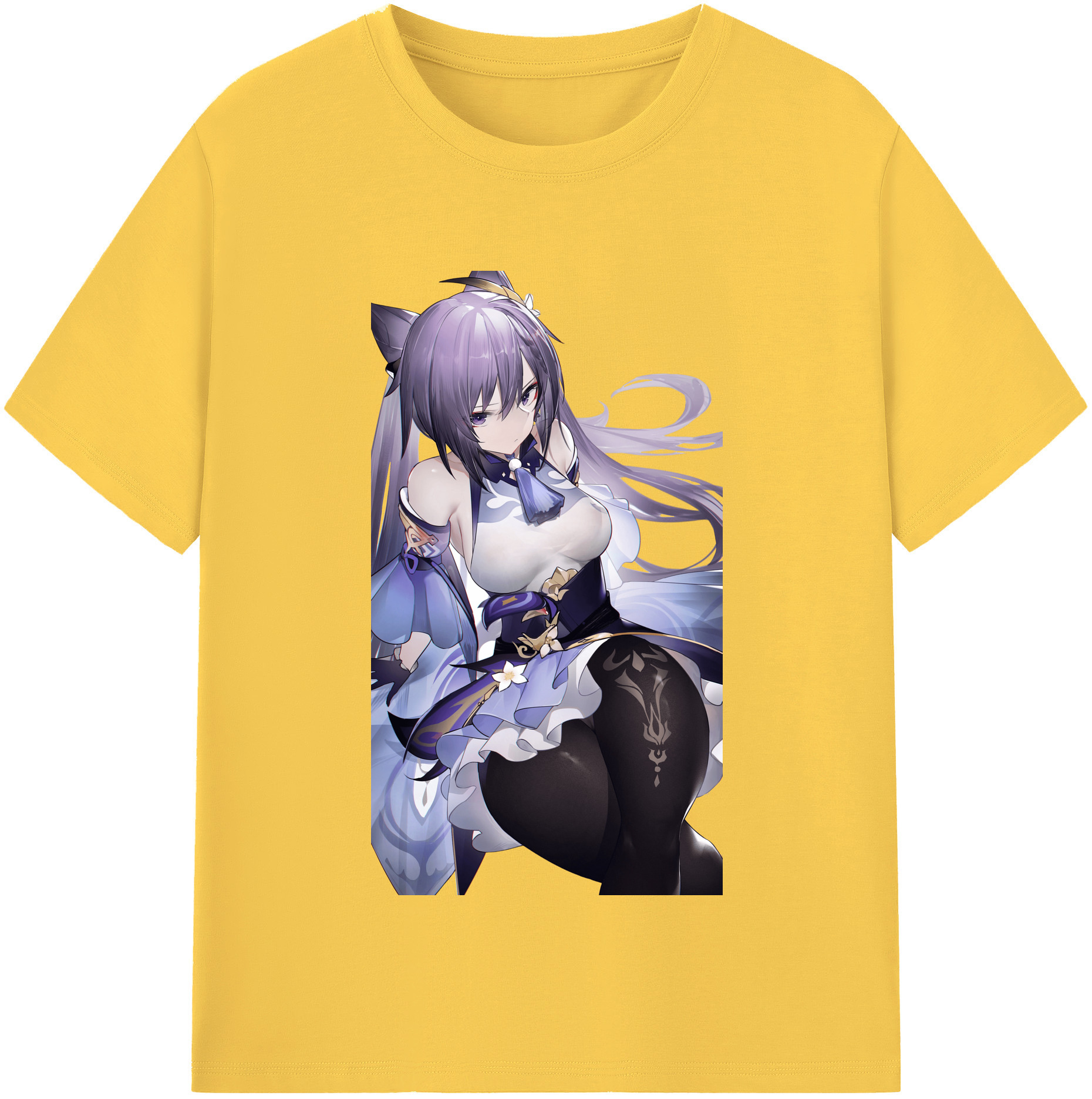 げんし神 刻晴 こくせい genshin Kokusei 綿100％半袖Tシャツ（フロントプリント）