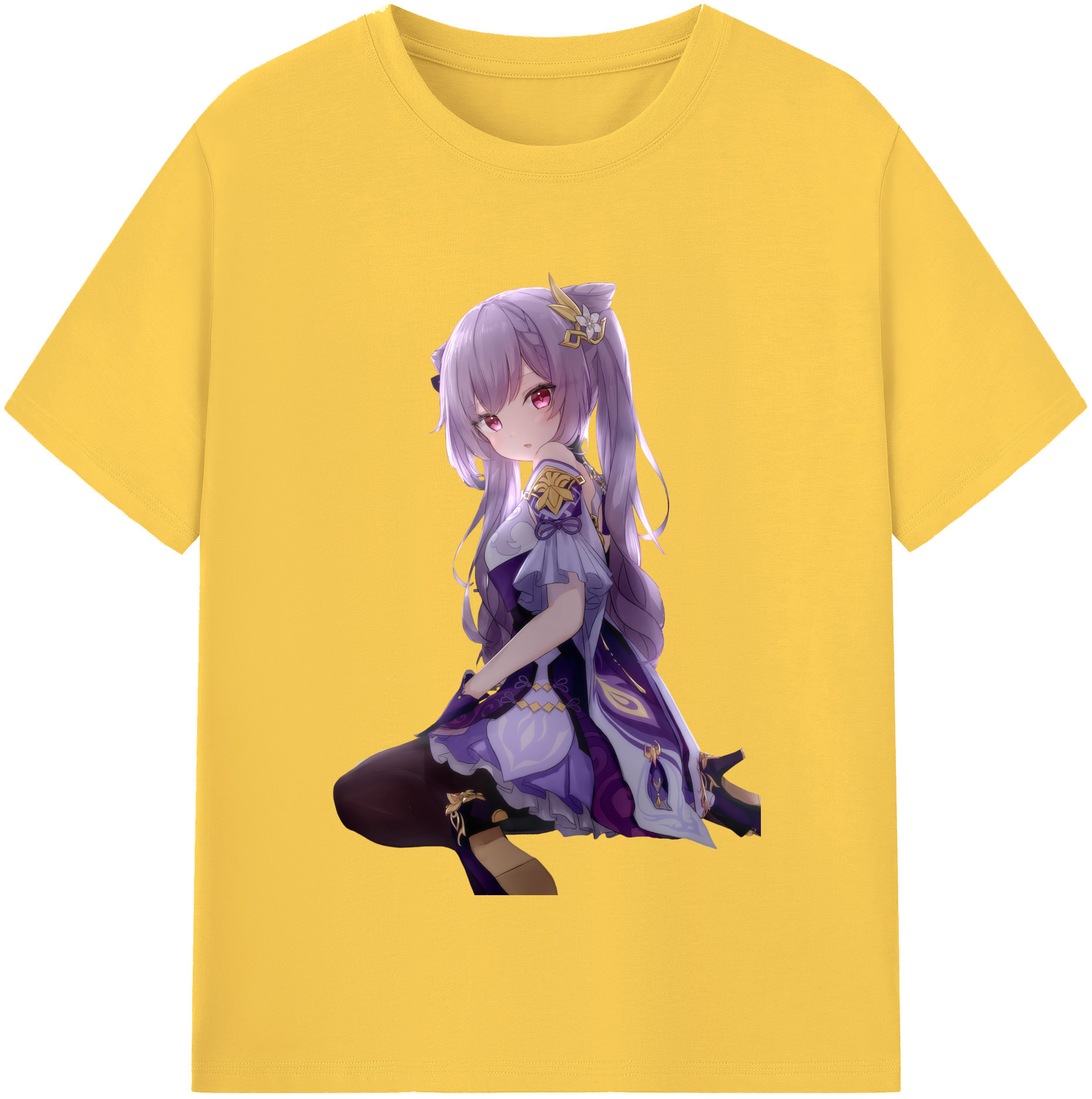 げんし神 刻晴 こくせい genshin Kokusei 綿100％半袖Tシャツ（フロントプリント）