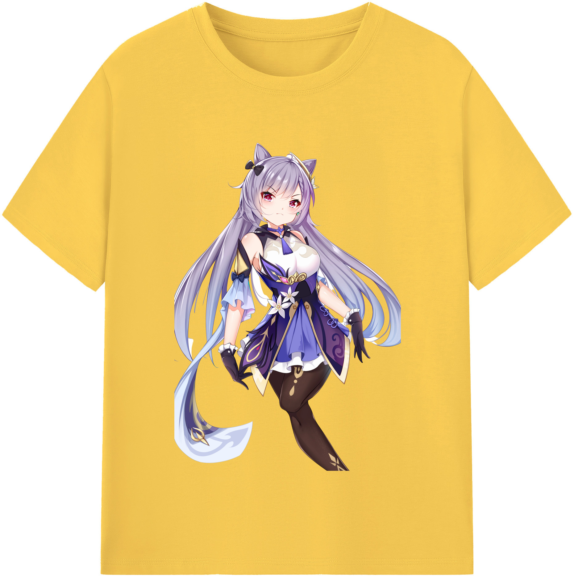 げんし神 刻晴 こくせい genshin Kokusei 綿100％半袖Tシャツ（フロントプリント）