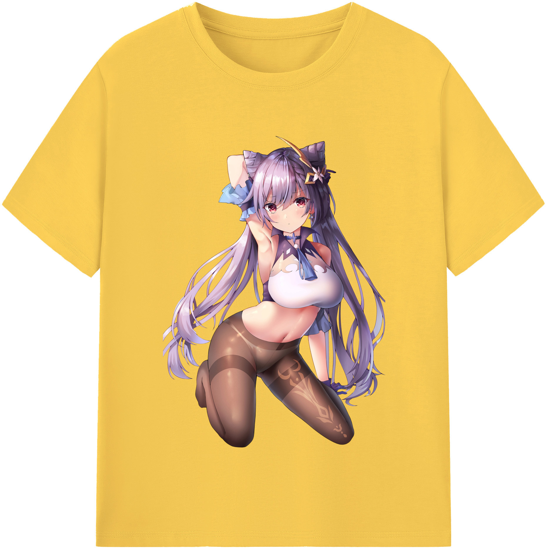 げんし神 刻晴 こくせい genshin Kokusei 綿100％半袖Tシャツ（フロントプリント）