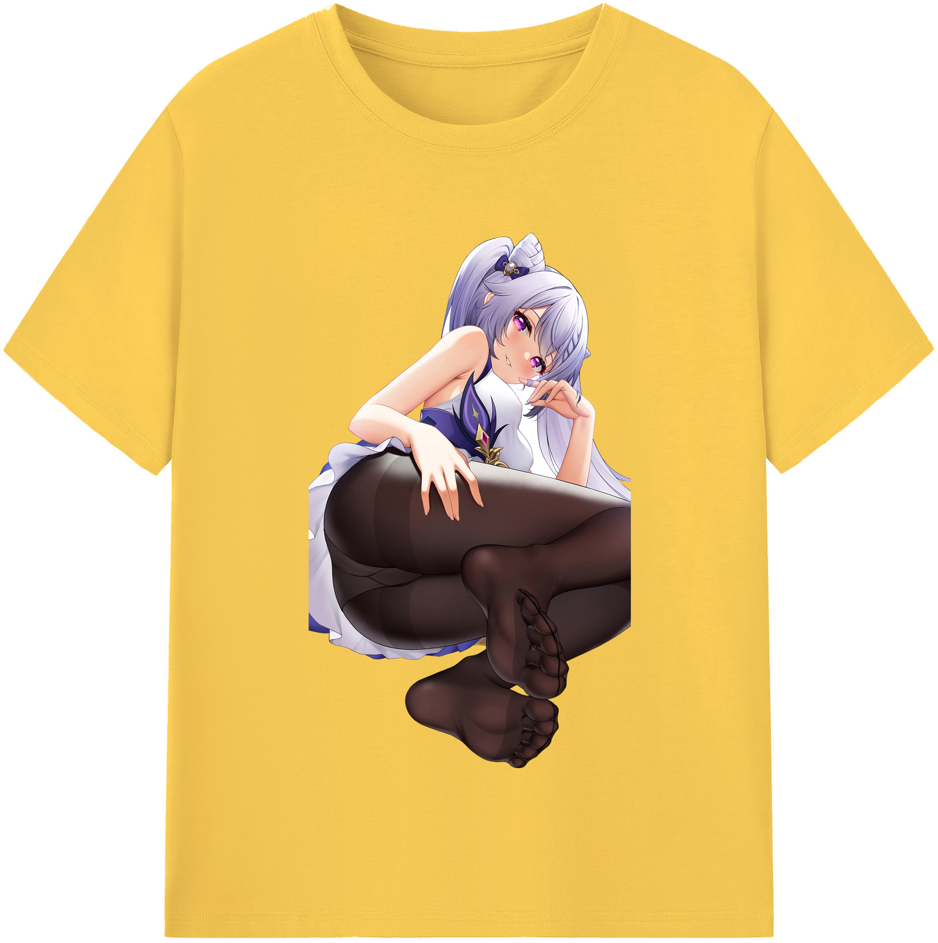 げんし神 刻晴 こくせい genshin Kokusei 綿100％半袖Tシャツ（フロントプリント）