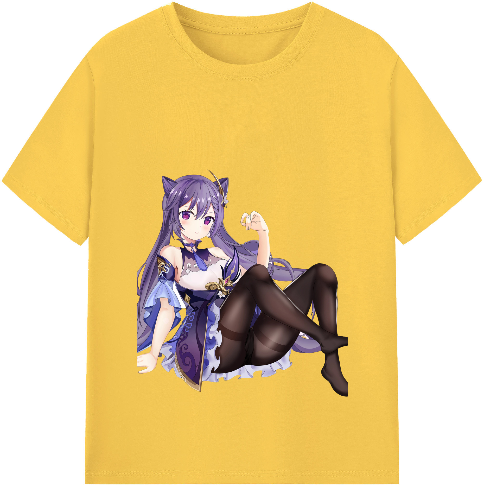 げんし神 刻晴 こくせい genshin Kokusei 綿100％半袖Tシャツ（フロントプリント）