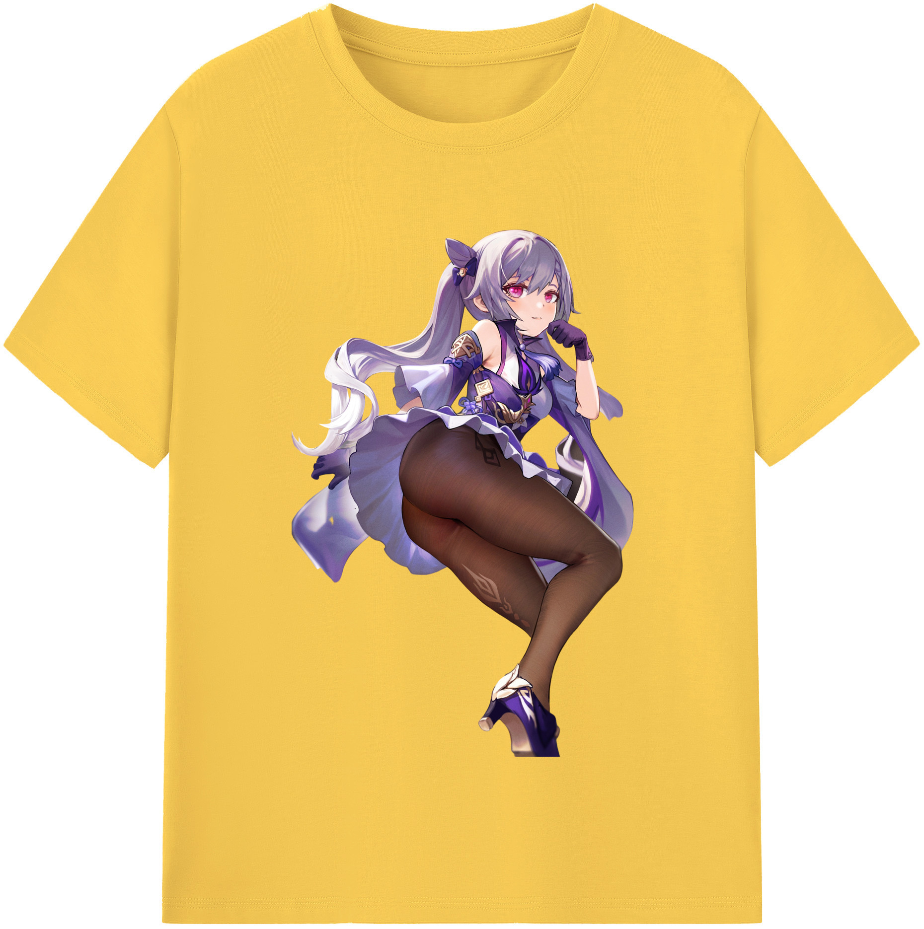 げんし神 刻晴 こくせい genshin Kokusei 綿100％半袖Tシャツ（フロントプリント）