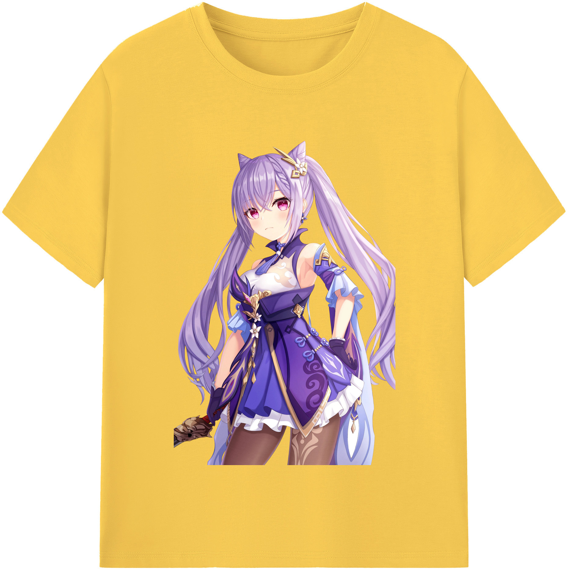 げんし神 刻晴 こくせい genshin Kokusei 綿100％半袖Tシャツ（フロントプリント）