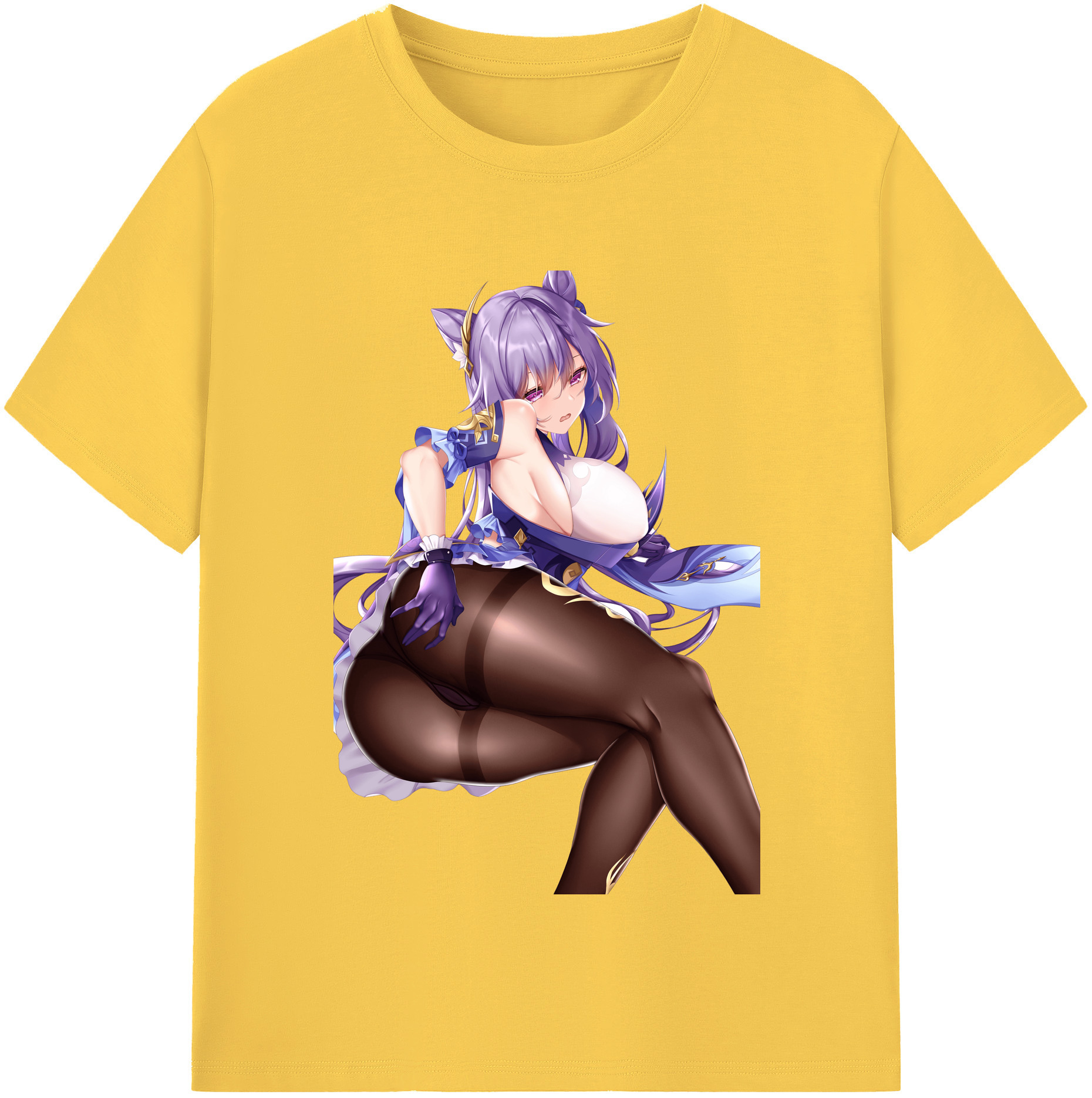 げんし神 刻晴 こくせい genshin Kokusei 綿100％半袖Tシャツ（フロントプリント）