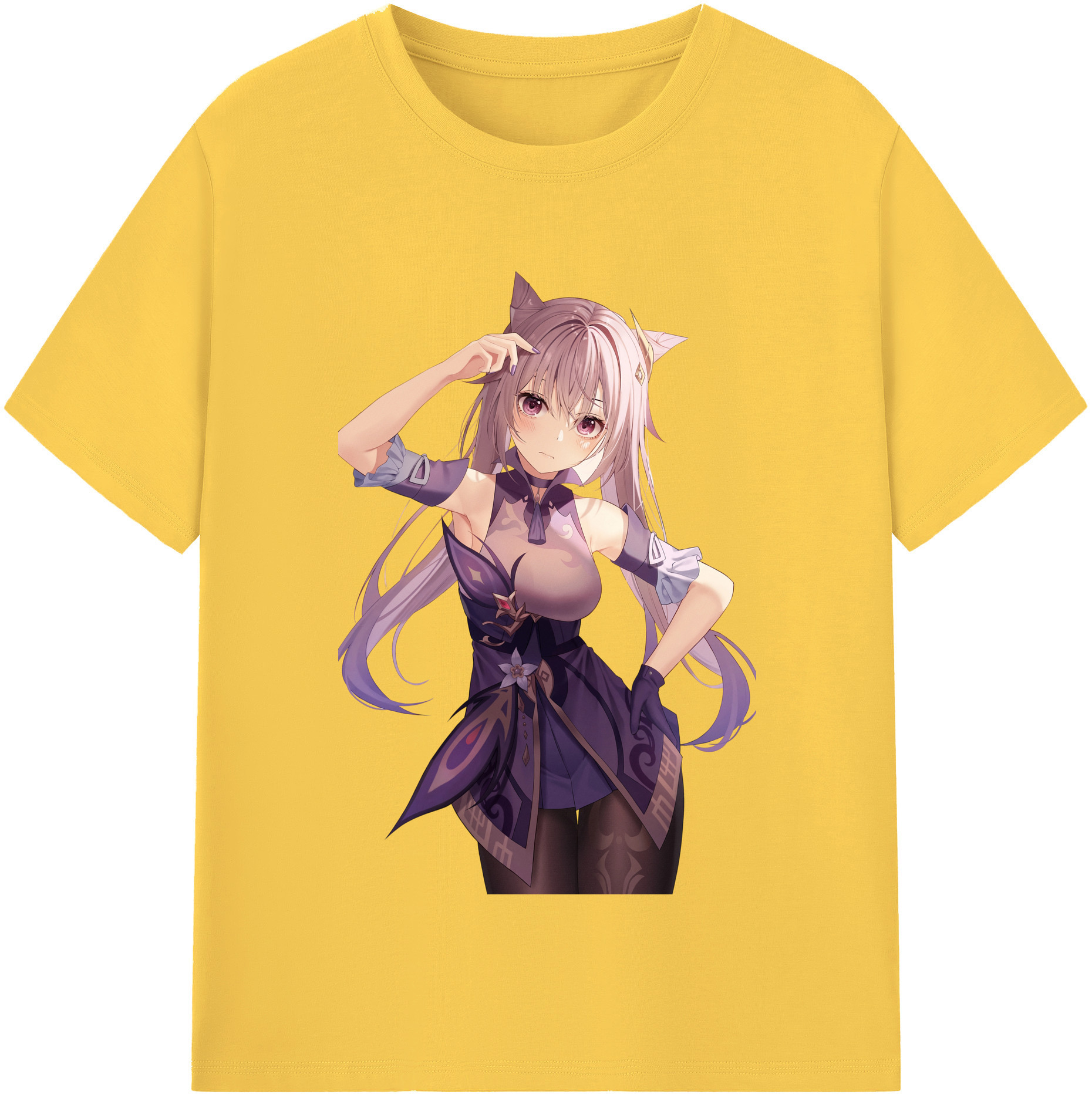 げんし神 刻晴 こくせい genshin Kokusei 綿100％半袖Tシャツ（フロントプリント）
