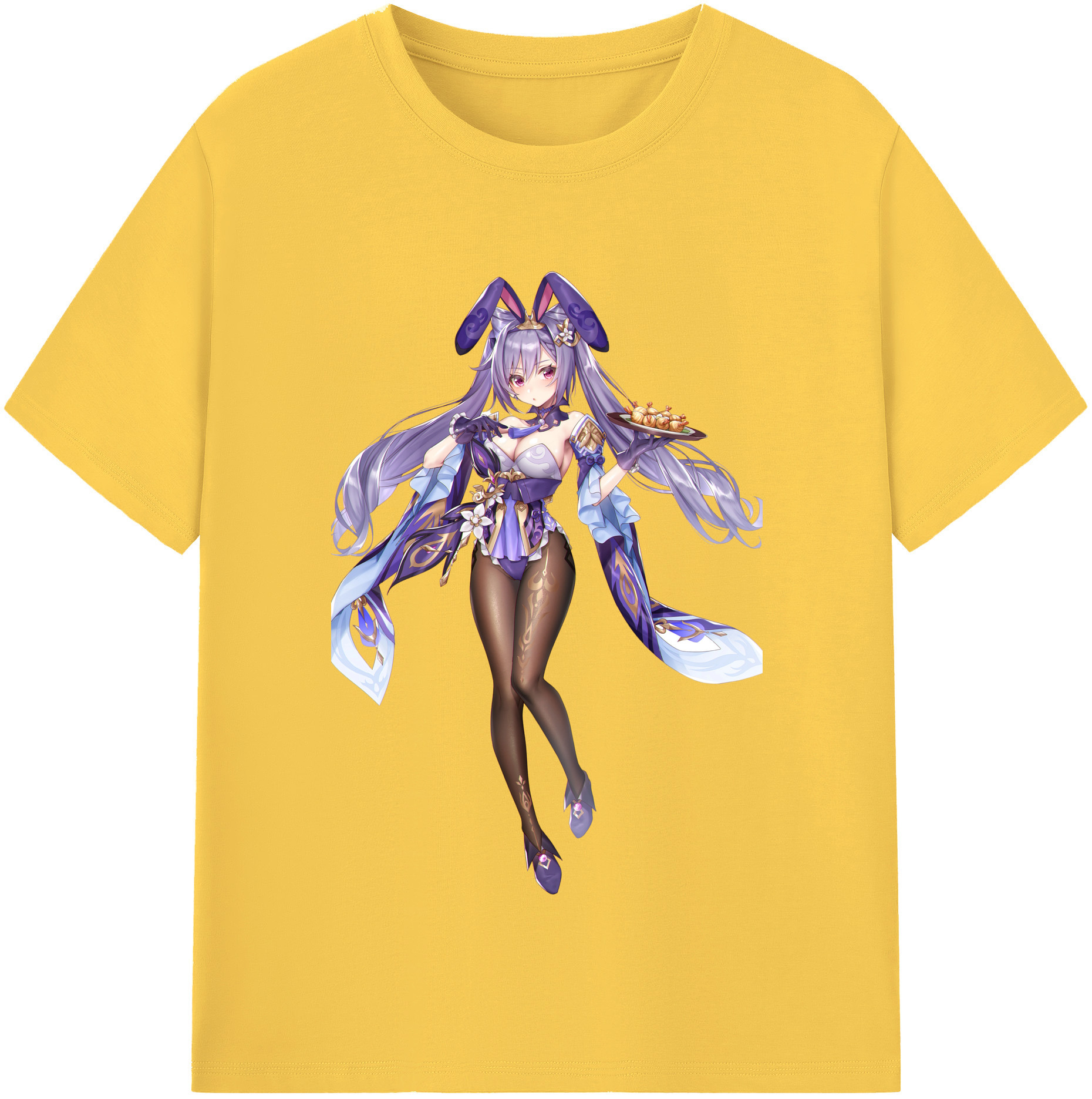 げんし神 刻晴 こくせい genshin Kokusei 綿100％半袖Tシャツ（フロントプリント）