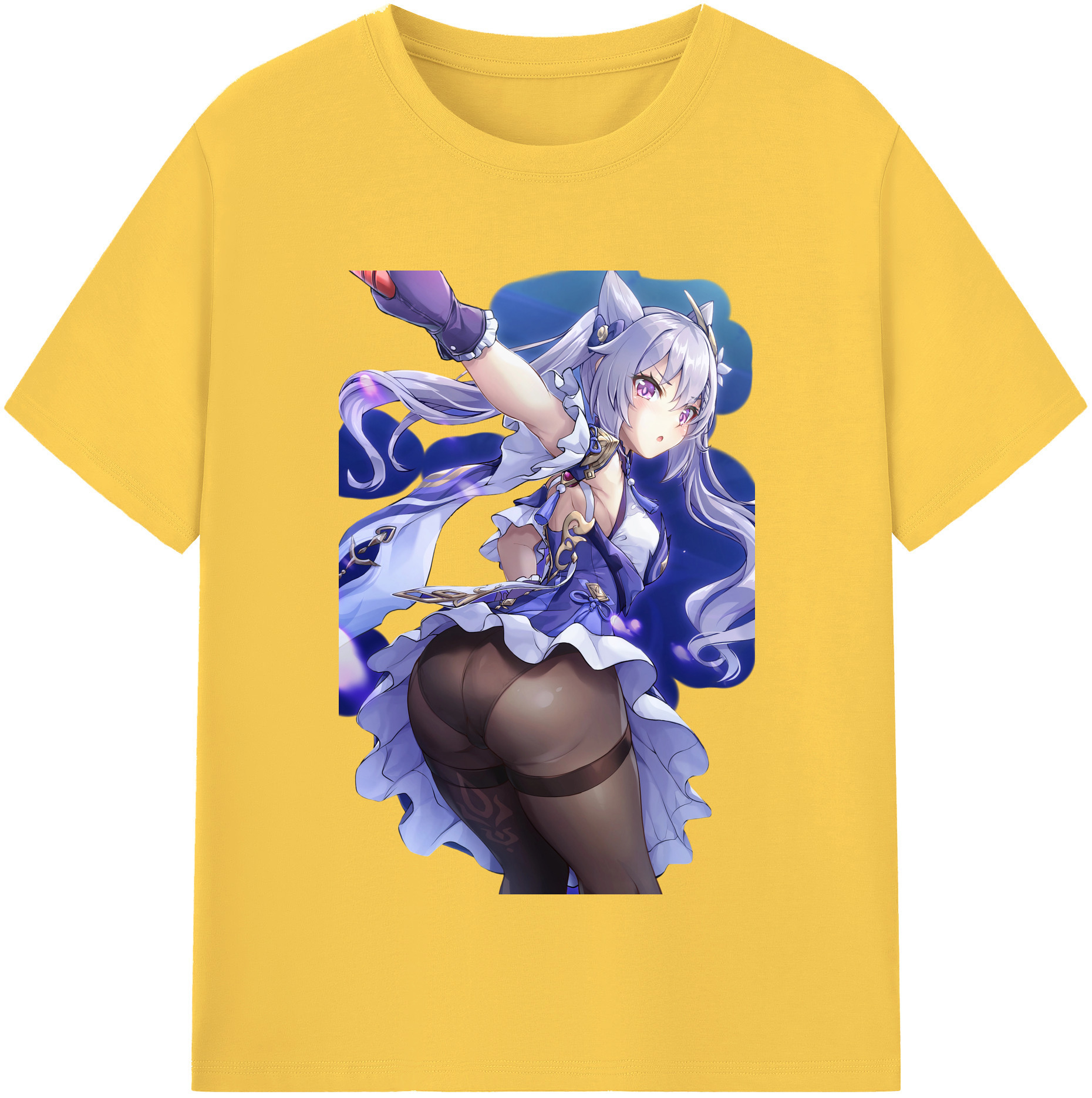 げんし神 刻晴 こくせい genshin Kokusei 綿100％半袖Tシャツ（フロントプリント）