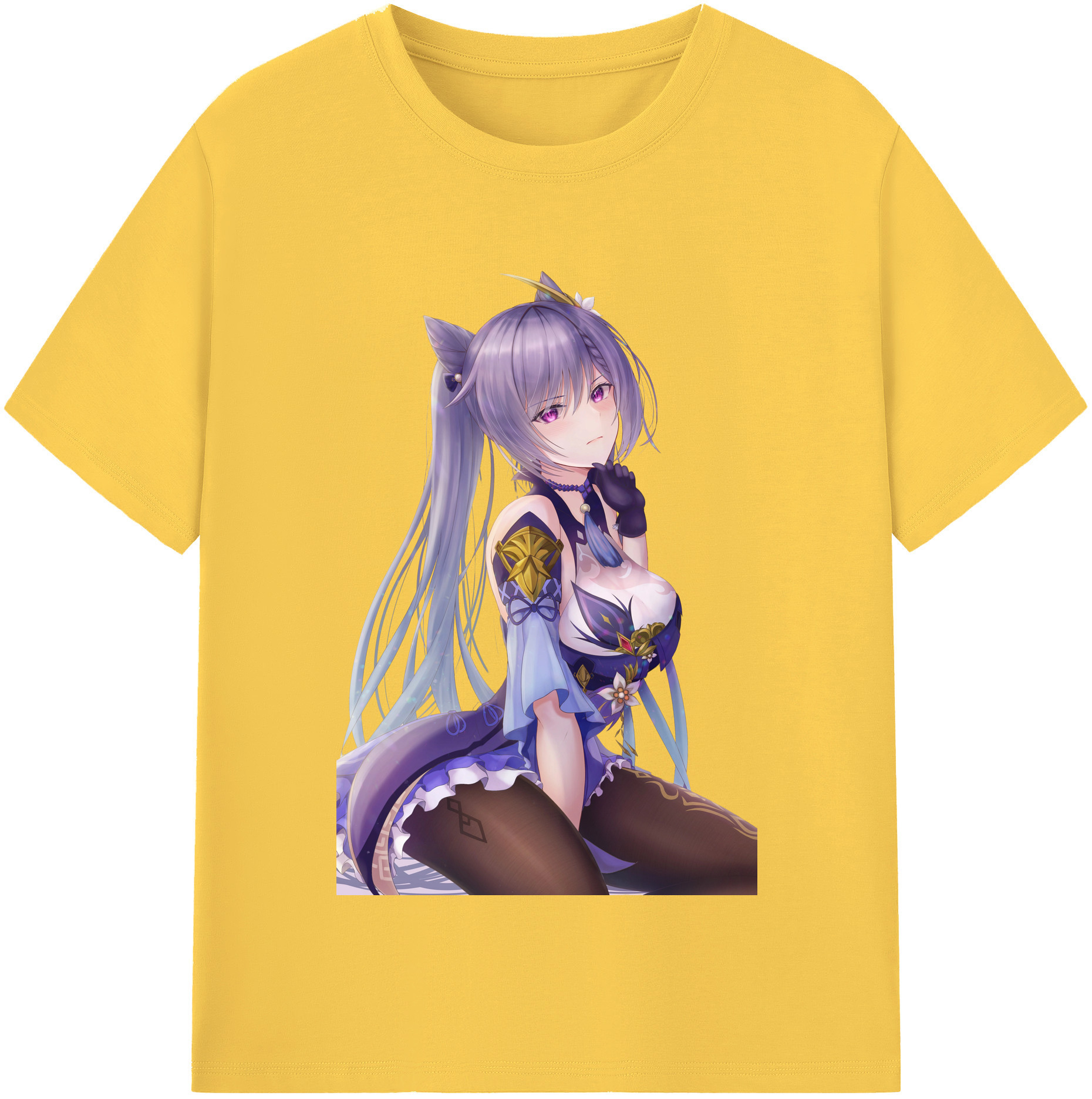 げんし神 刻晴 こくせい genshin Kokusei 綿100％半袖Tシャツ（フロントプリント）