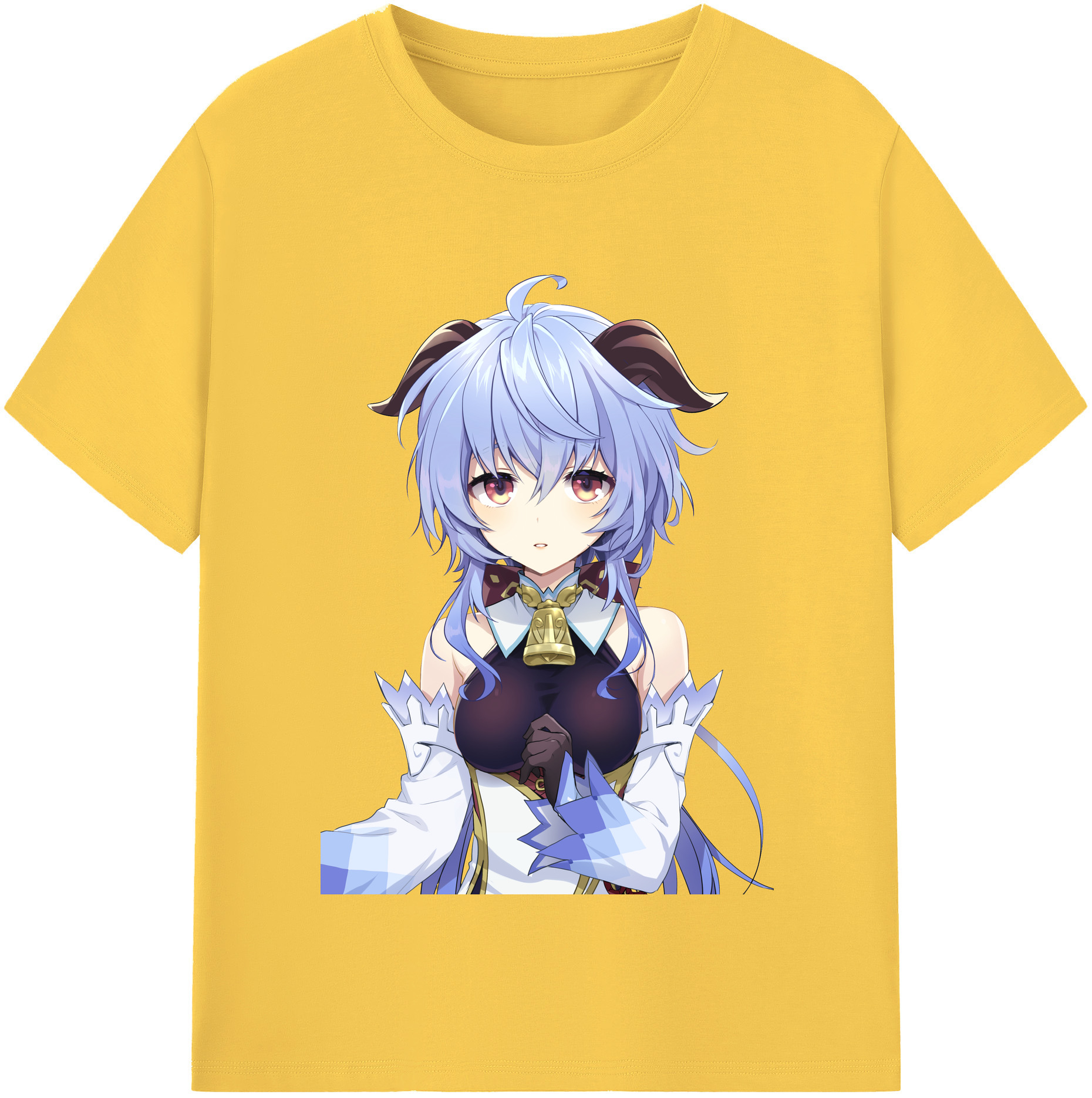 げんし神 甘雨 かんう genshin Ganyu 綿100％半袖Tシャツ（フロントプリント）