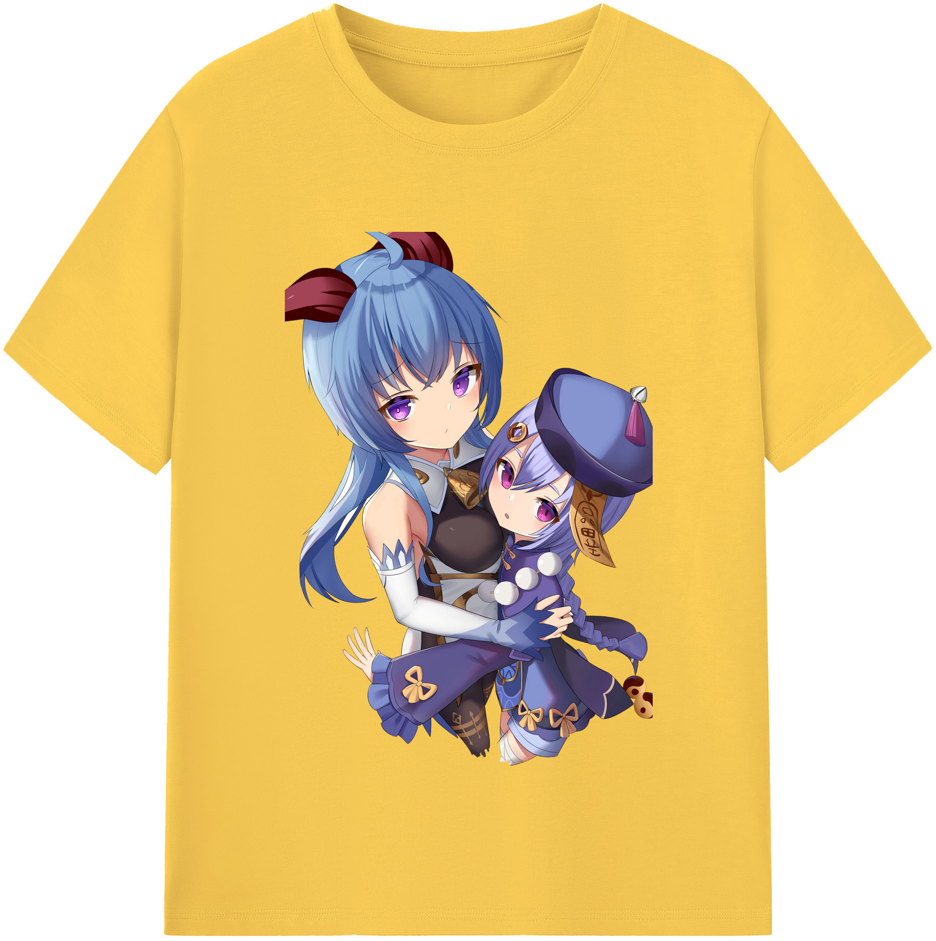 げんし神 甘雨 かんう genshin Ganyu 綿100％半袖Tシャツ（フロントプリント）