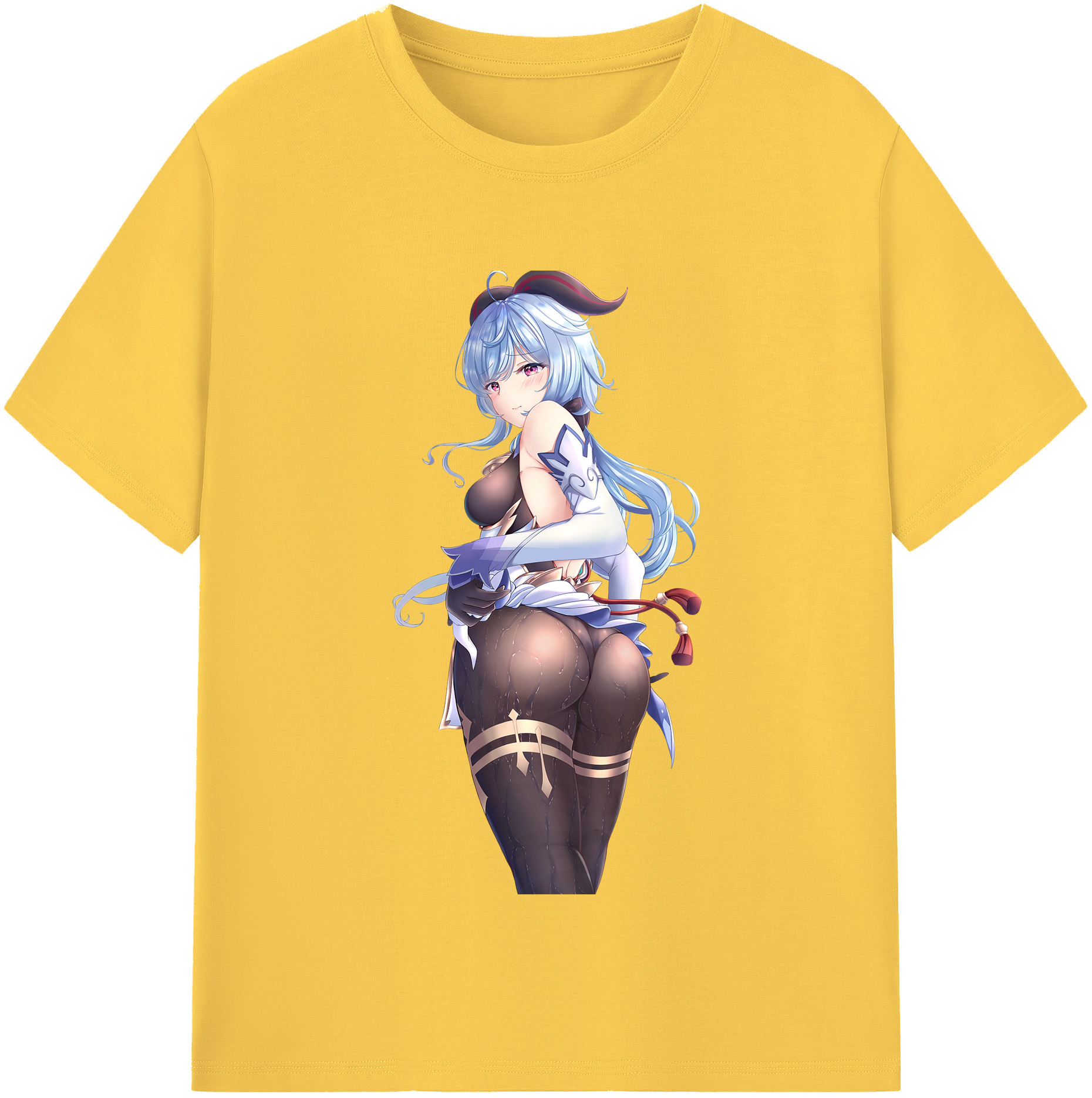 げんし神 甘雨 かんう genshin Ganyu 綿100％半袖Tシャツ（フロントプリント）