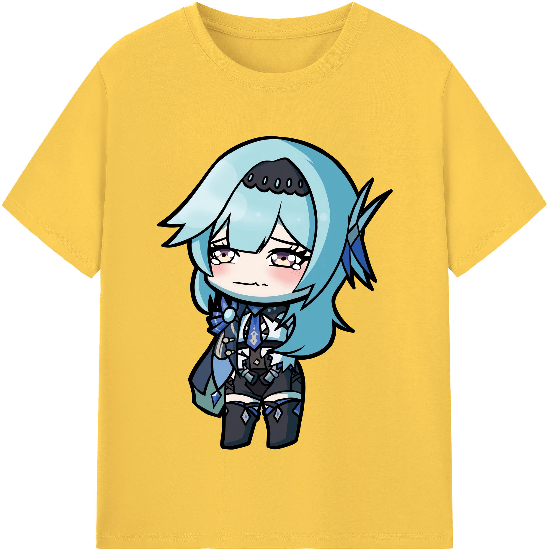 げんし神 优菈 ゆうら genshin Yūra 綿100％半袖Tシャツ（フロントプリント）