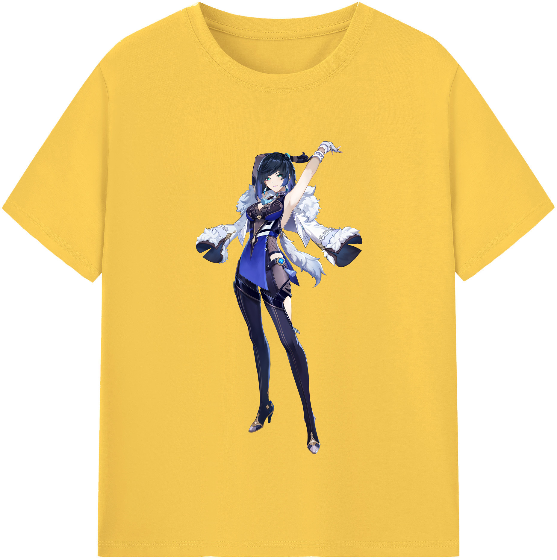 げんし神 夜兰 やらん genshin Yaran 綿100％半袖Tシャツ（フロントプリント）