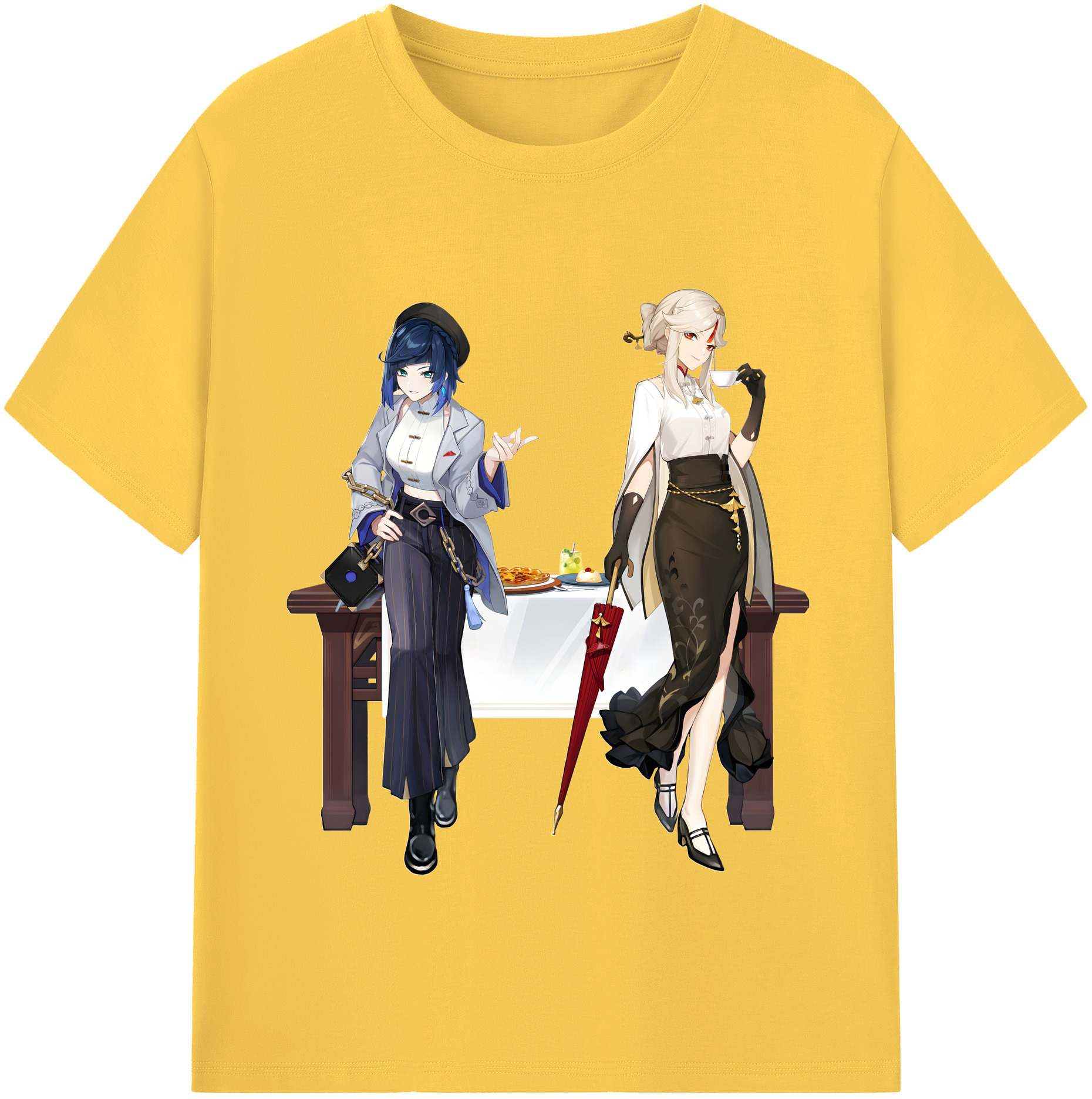 げんし神 夜兰 やらん genshin Yaran 綿100％半袖Tシャツ（フロントプリント）