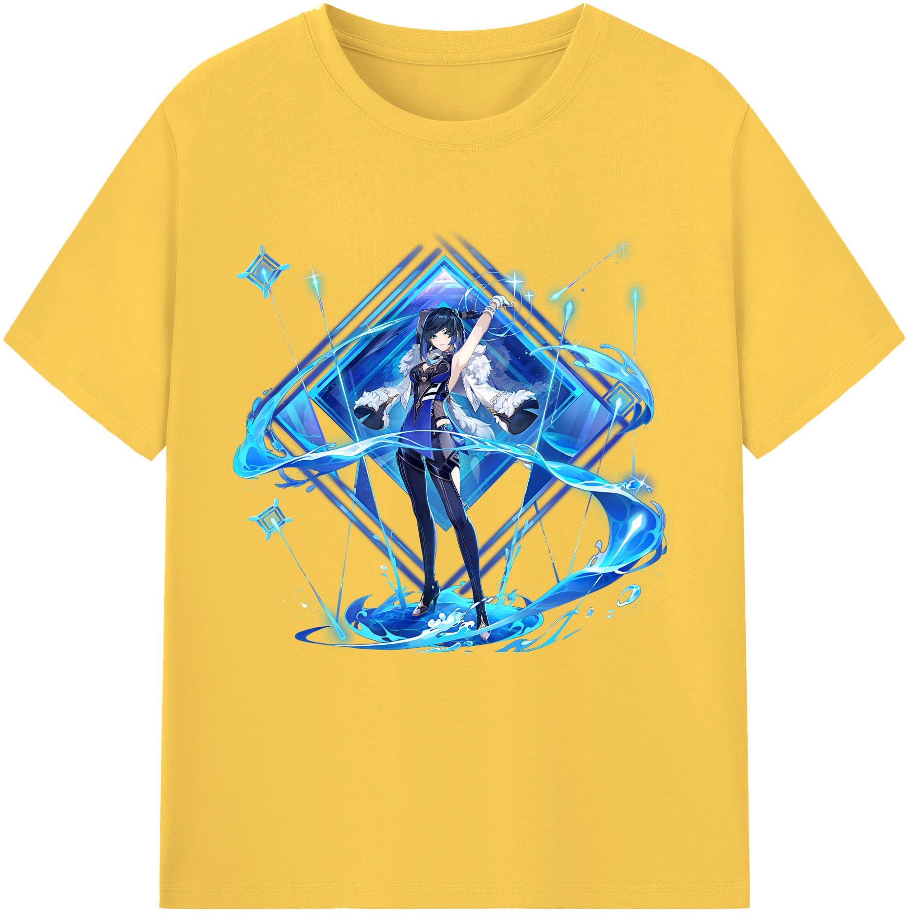 げんし神 夜兰 やらん genshin Yaran 綿100％半袖Tシャツ（フロントプリント）