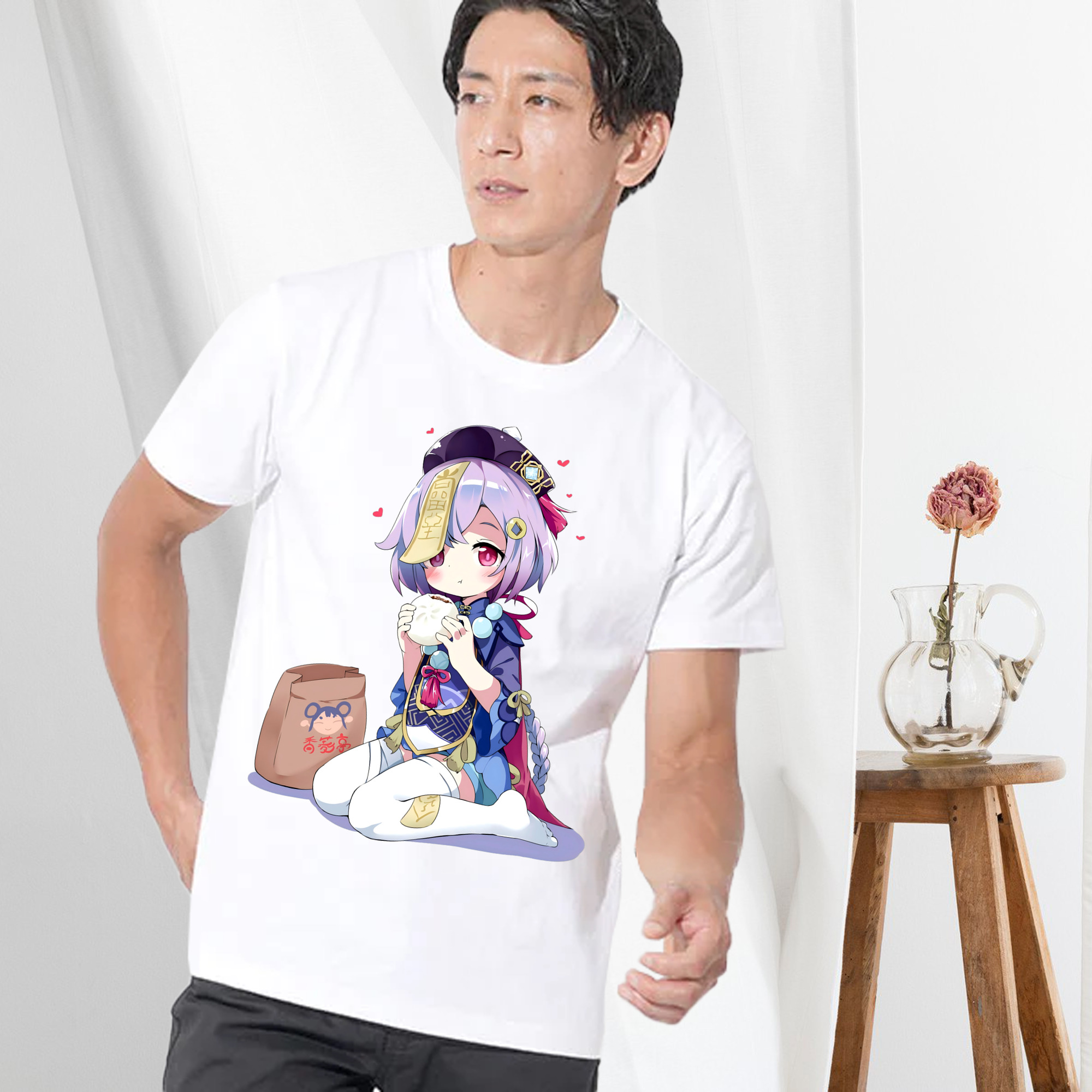 げんし神 七七 なな  genshin Nana 綿100％半袖Tシャツ（フロントプリント）